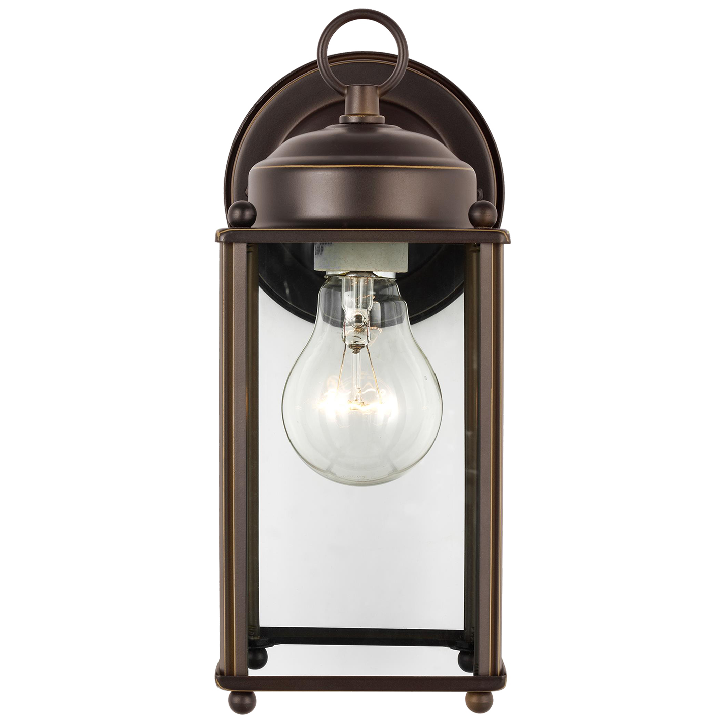 New Castle Medium Wall Lantern in Antique Bronze with Clear Glass Panels Bulb(s) Included