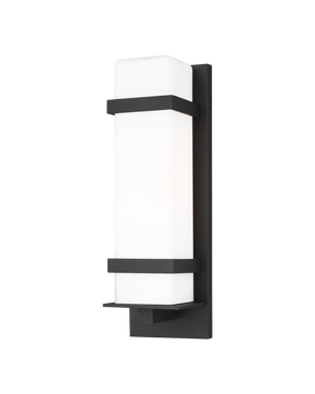 Alban Medium One Light Outdoor Wall Lantern Black