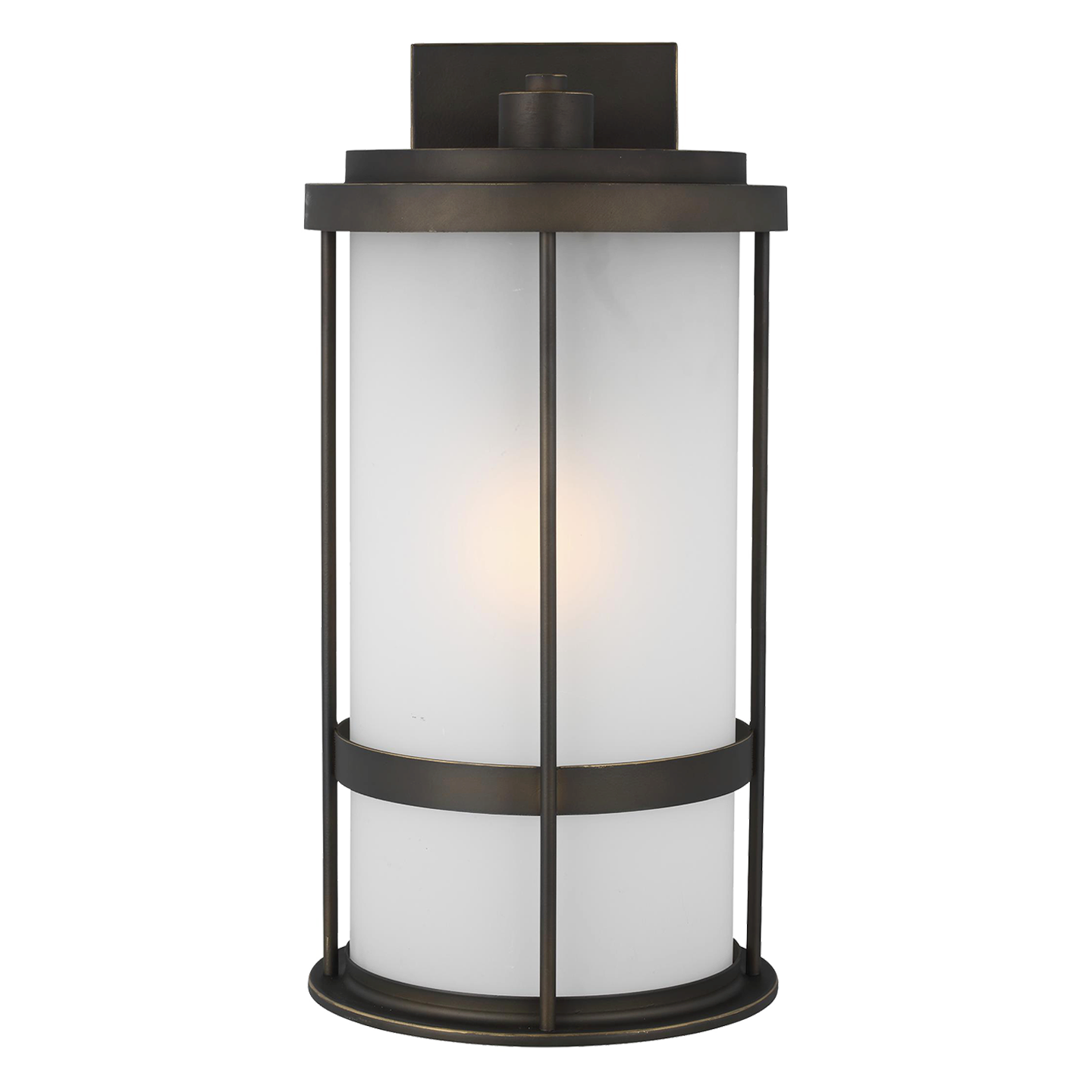 Wilburn Large Wall Lantern in Antique Bronze Bulb(s) Included