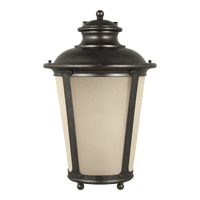 Cape May  Extra Large One Light Outdoor Wall Lantern Burled Iron