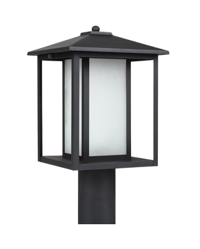 Hunnington One Light Outdoor Post Lantern Black