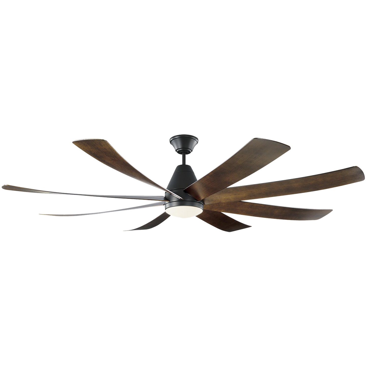 Kingston 72 LED Ceiling Fan in with Dark Walnut Blades and Light Kit Matte Black