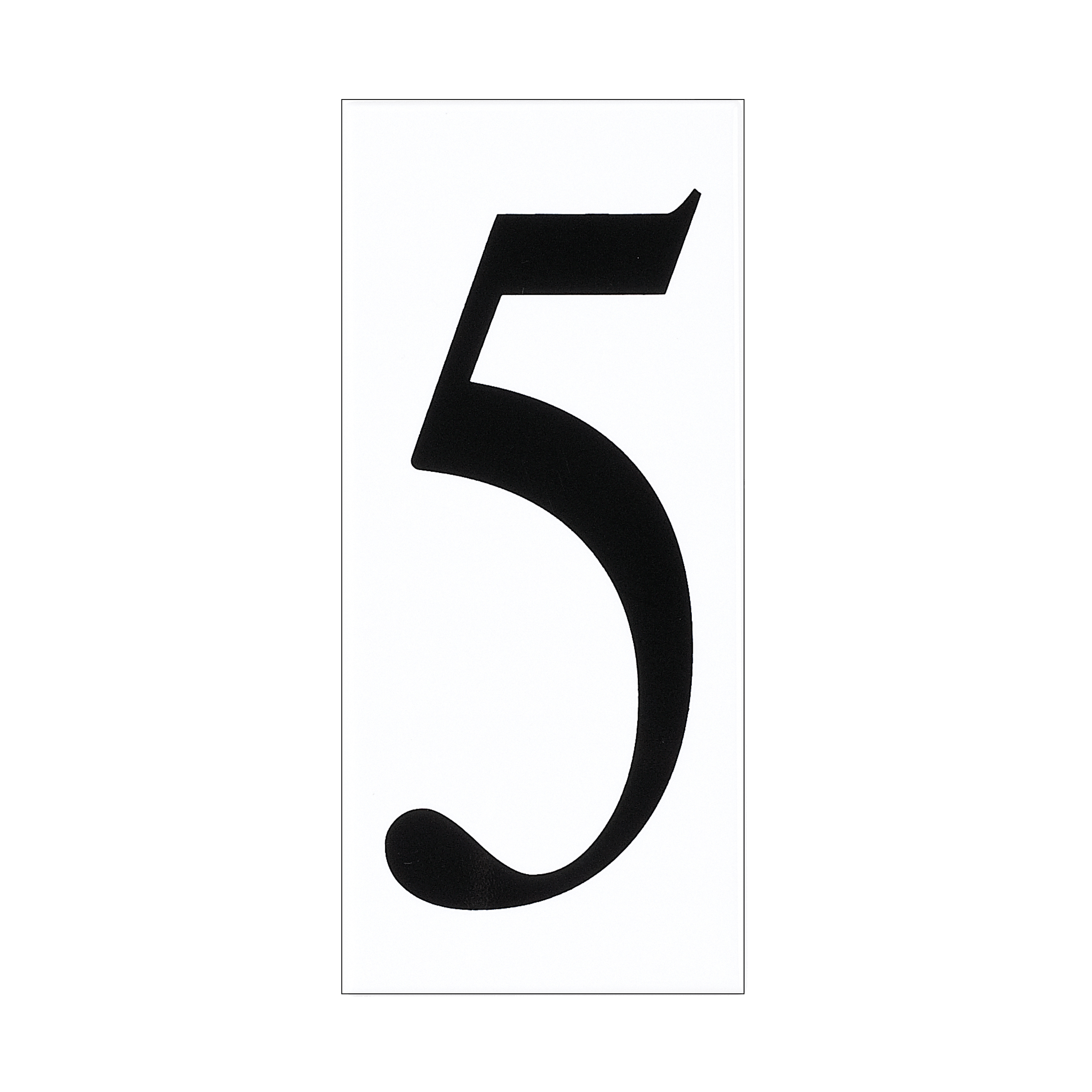 Address Light Number Tile 5 White Plastic