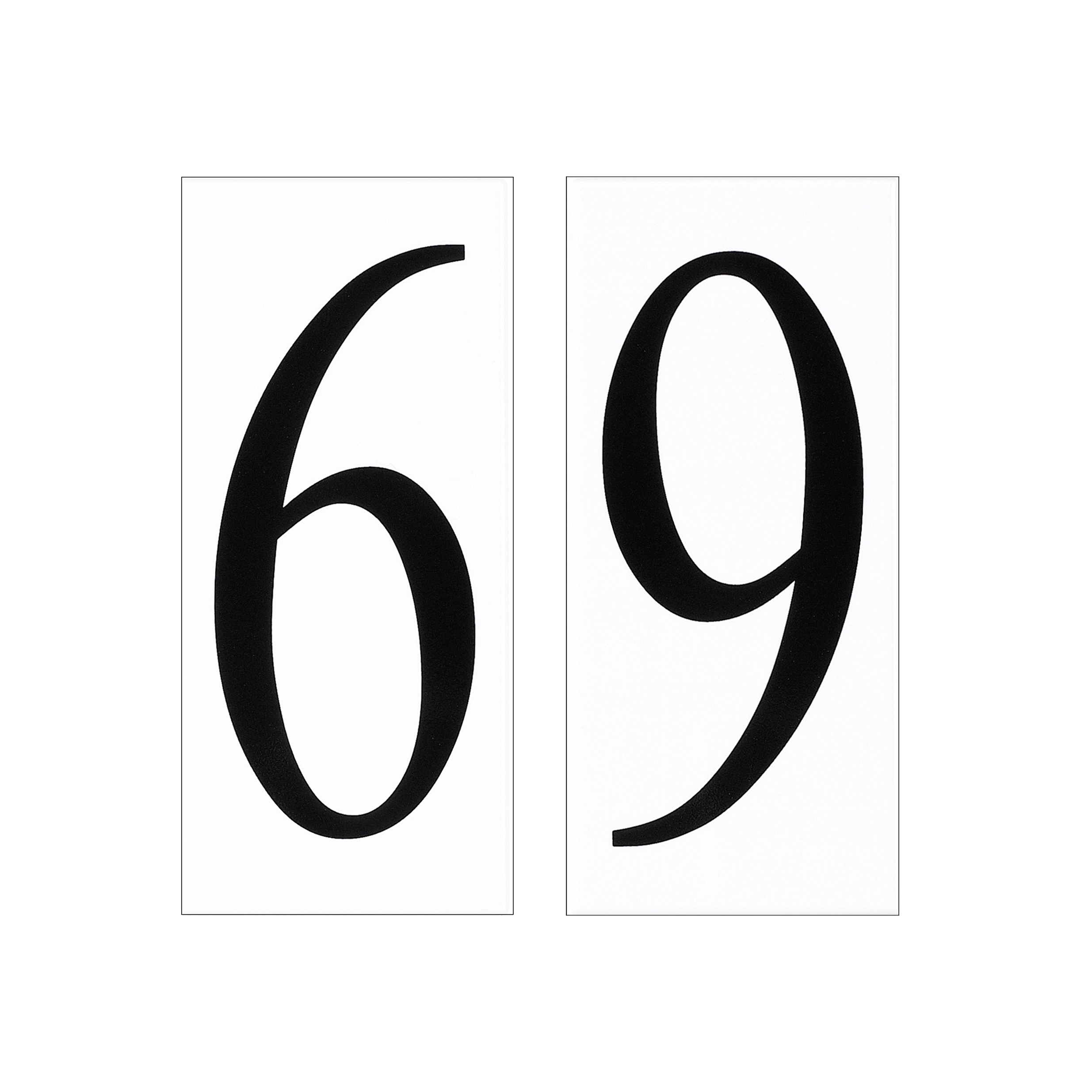 Address Light Number Tile 6-9 White Plastic