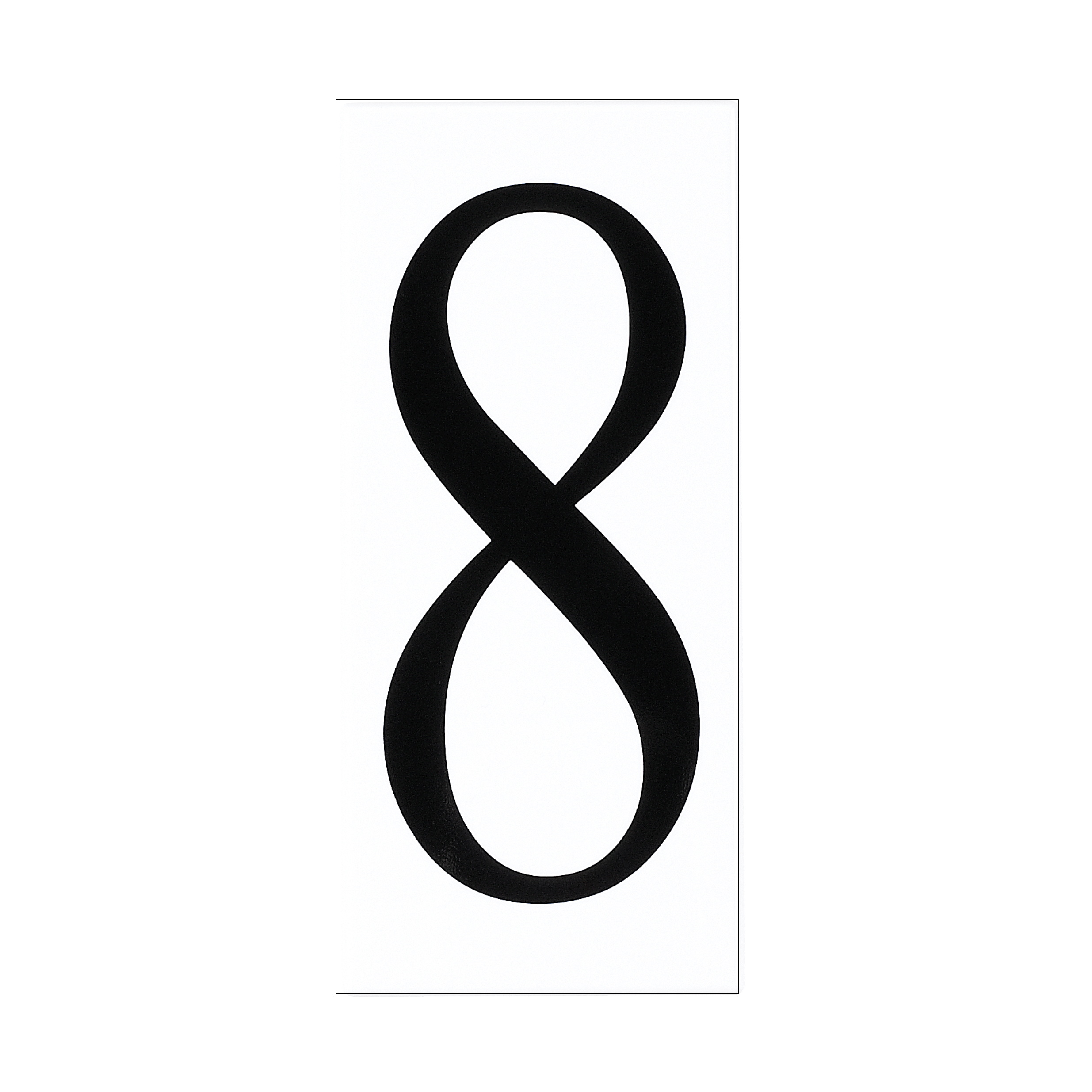 Address Light Number Tile 8 White Plastic