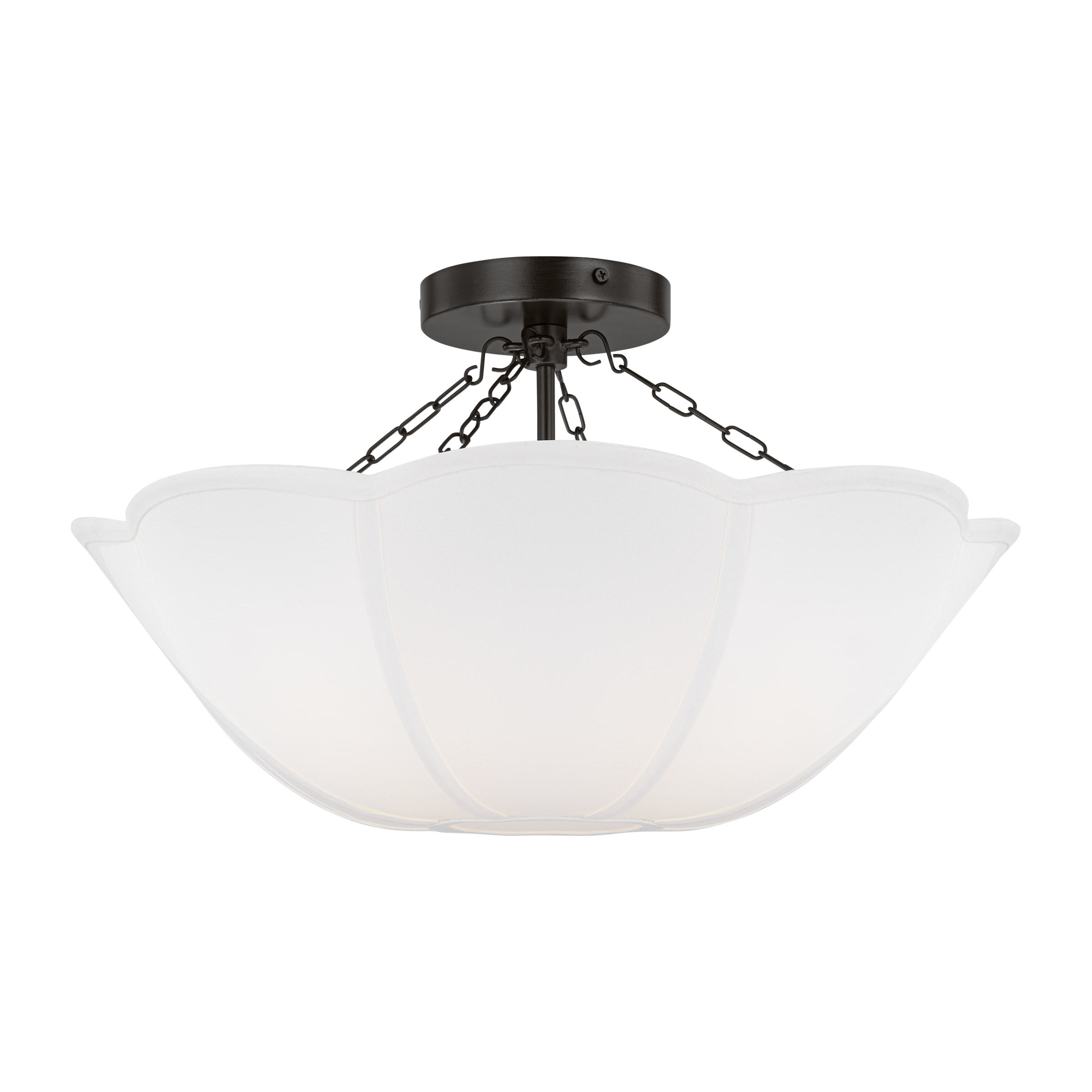 Stassi Medium Semi Flush Mount Aged Iron