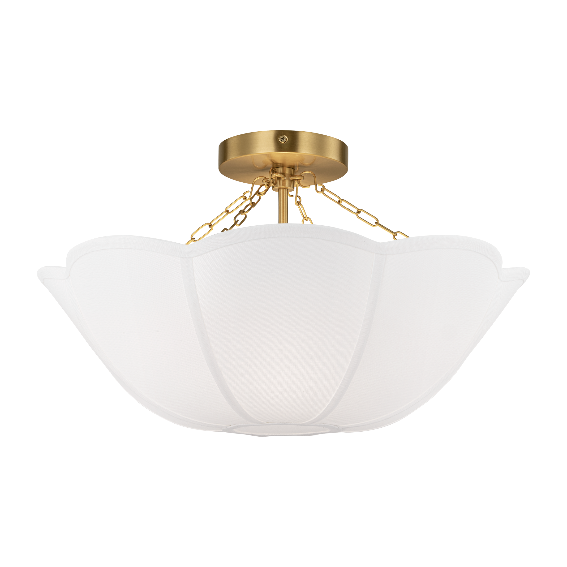 Stassi Medium Semi Flush Mount Burnished Brass