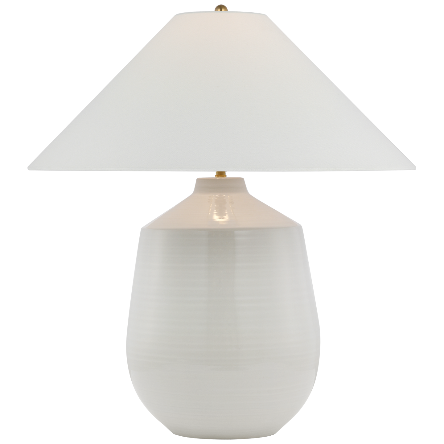 Lillis Large Table Lamp in Ivory with Linen Shade Open Box