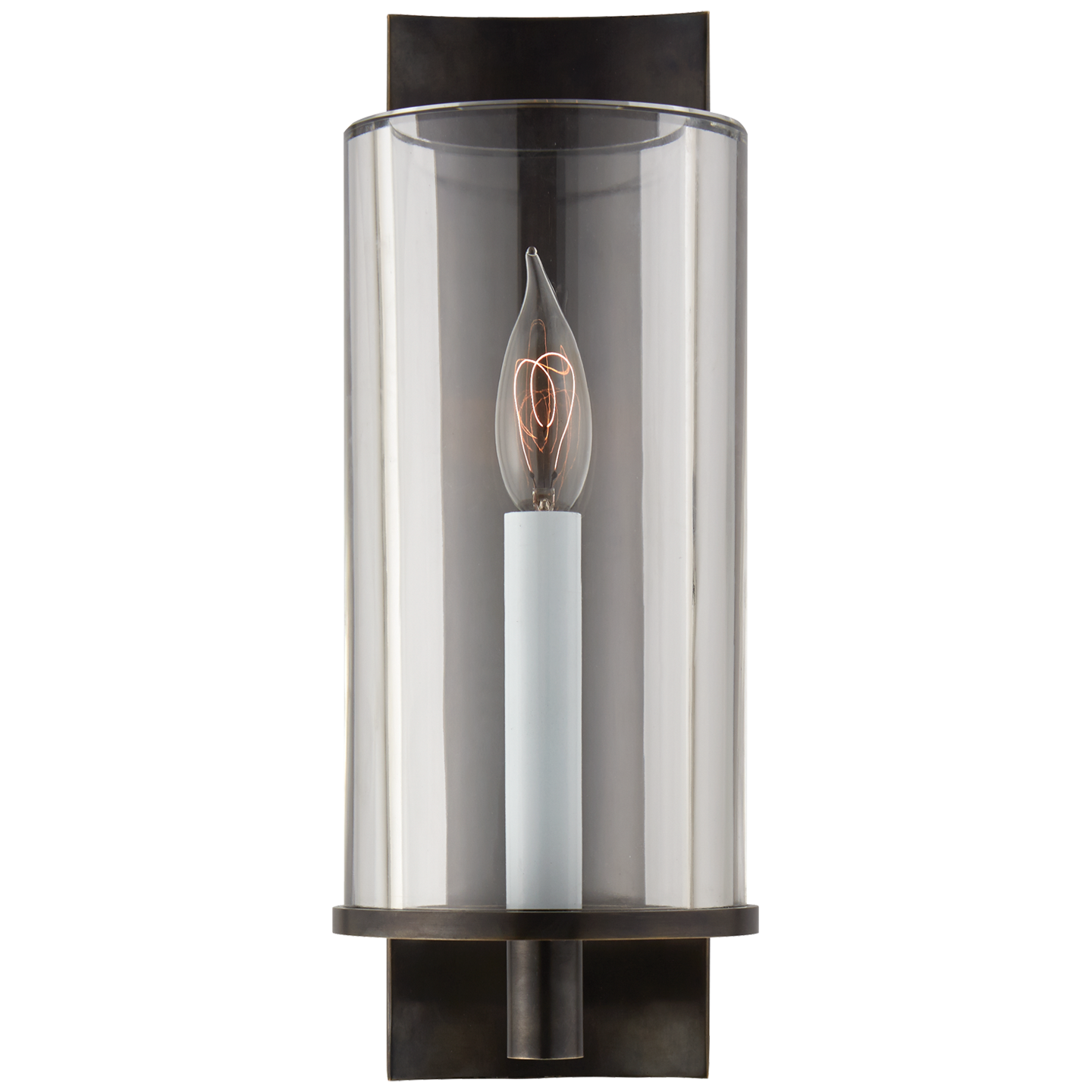 Truffaut Single Sconce Bronze with Clear Glass Open Box