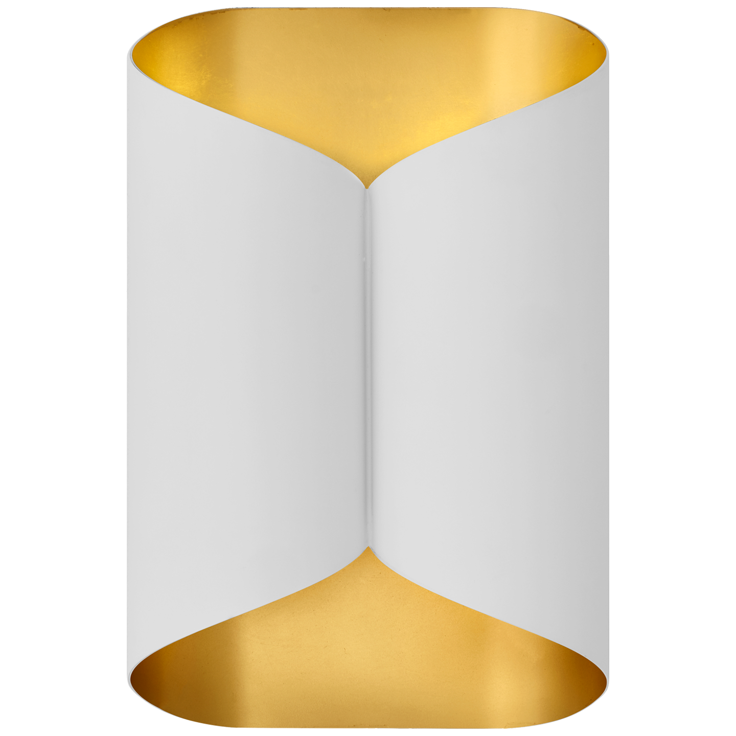 Selfoss Sconce in Plaster White and Hand-Rubbed Antique Brass Interior Open Box