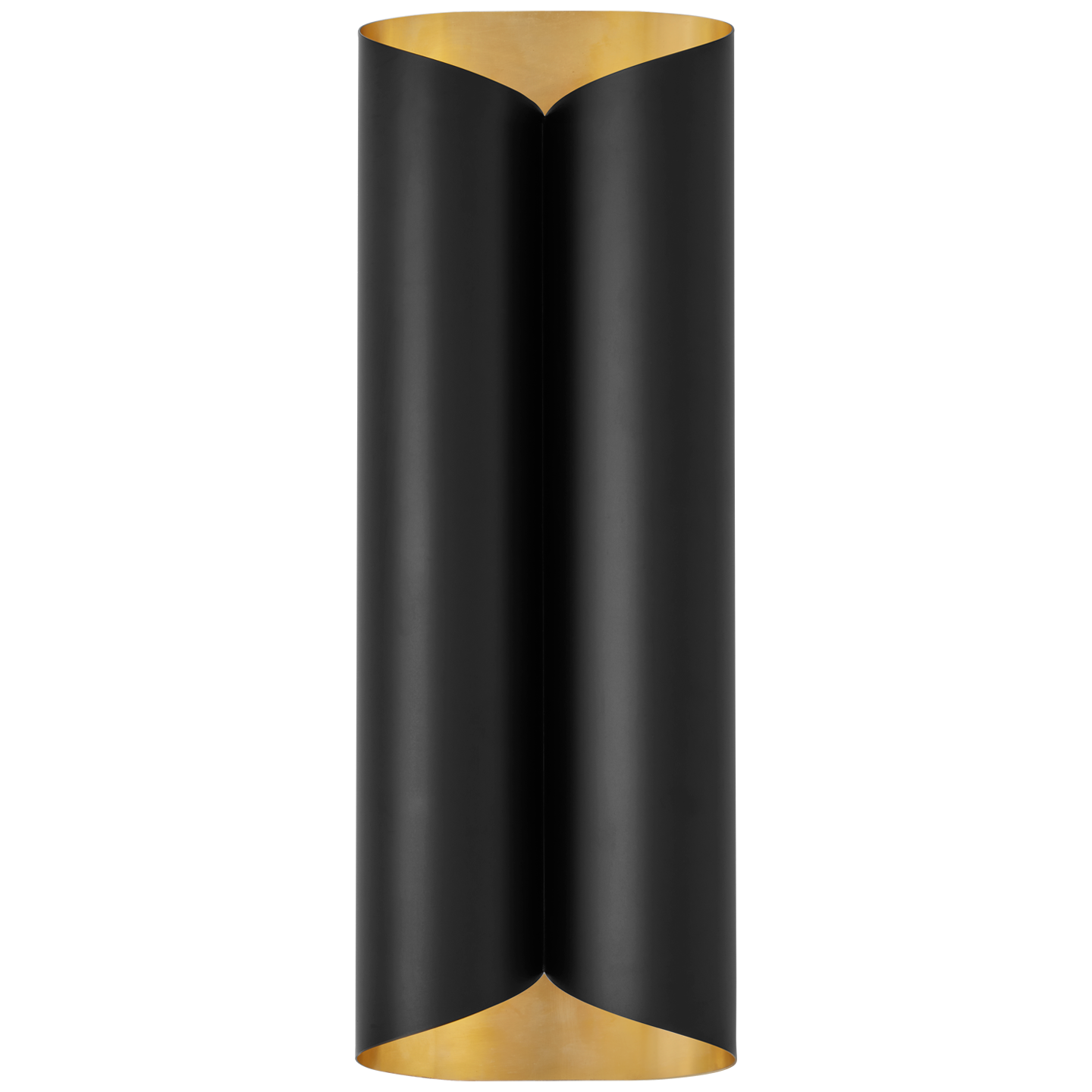 Selfoss Large Sconce in Black and Hand-Rubbed Antique Brass Interior Open Box