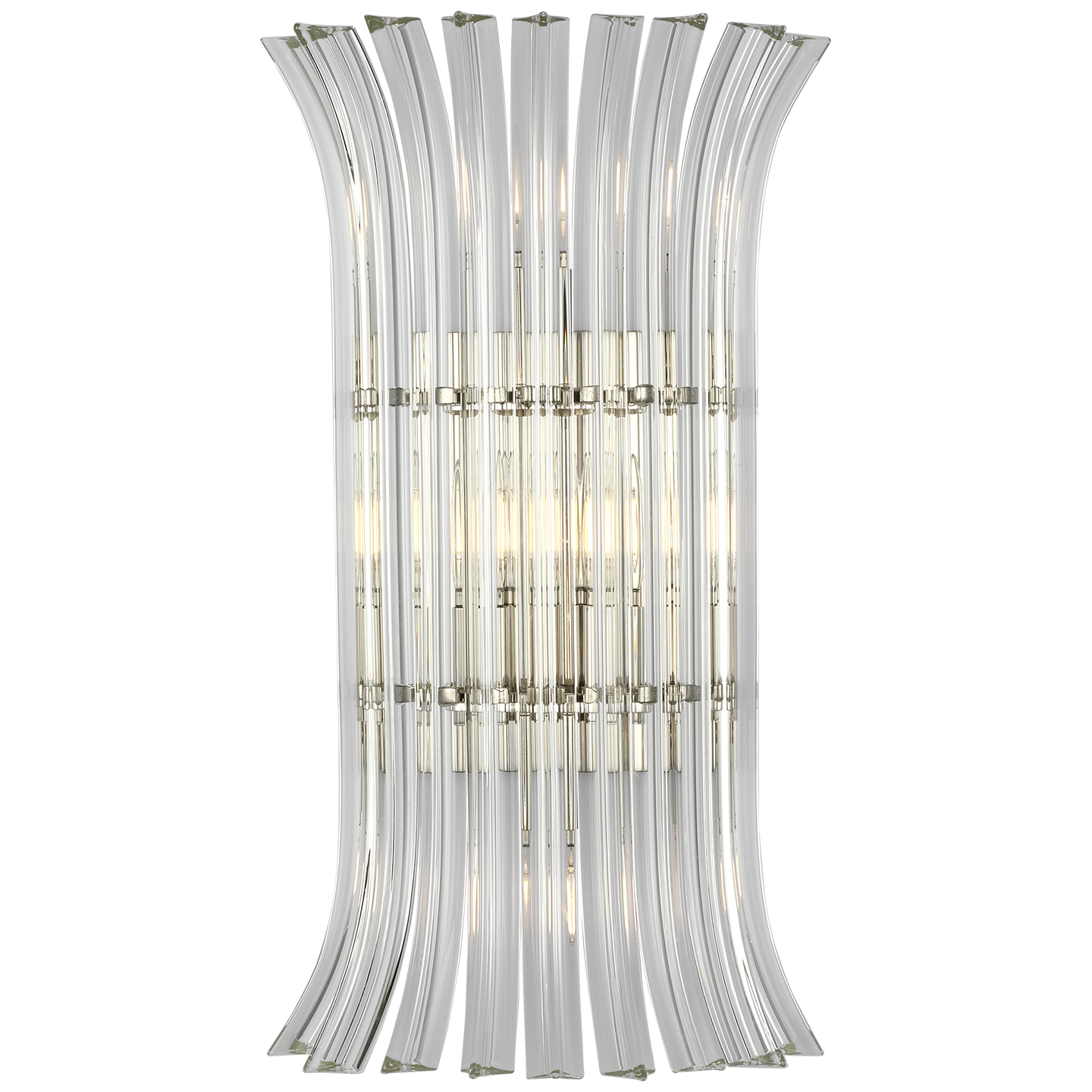 Rhine 21" Sconce in Polished Nickel with Crystal