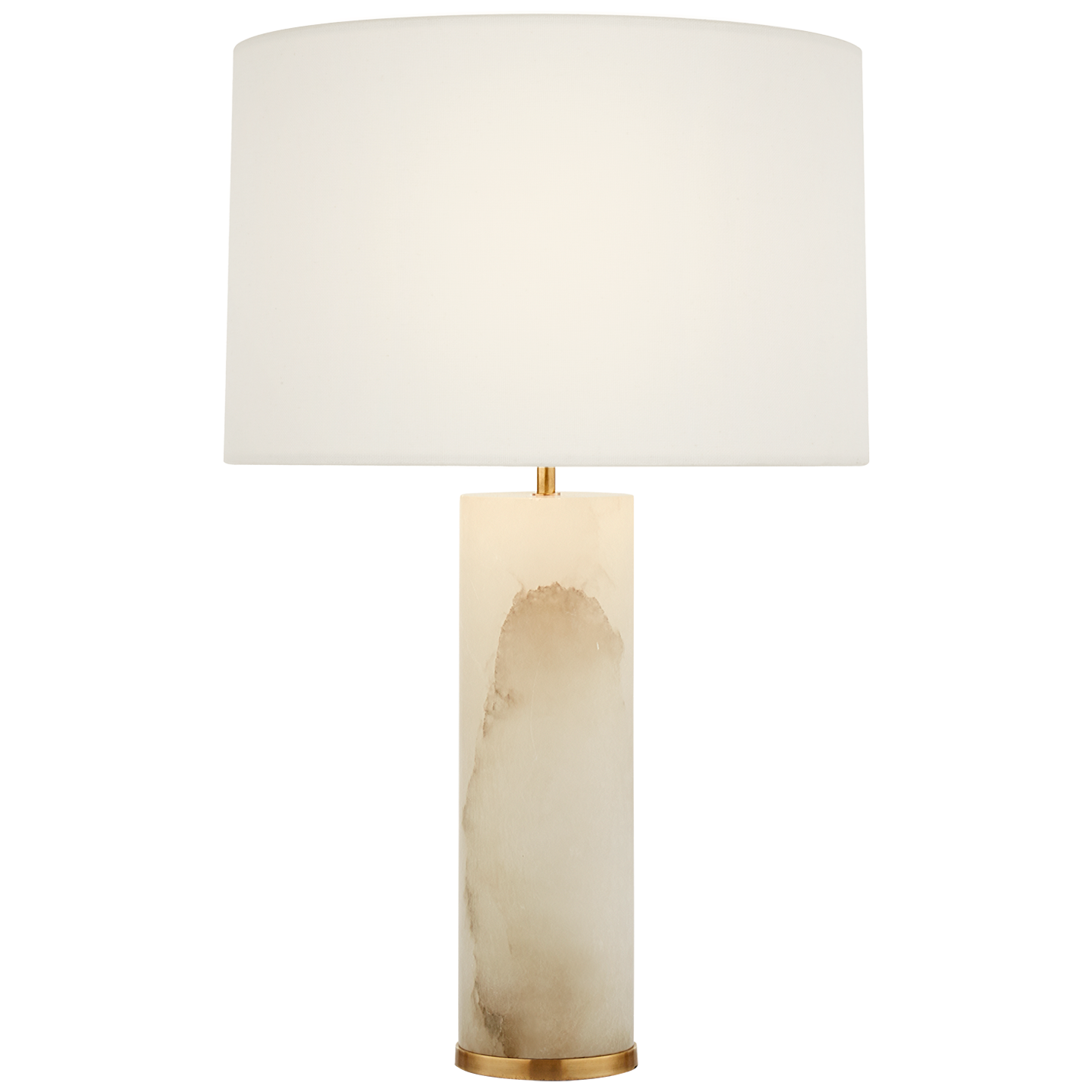 Lineham Table Lamp in Alabaster with Linen Shade Open Box
