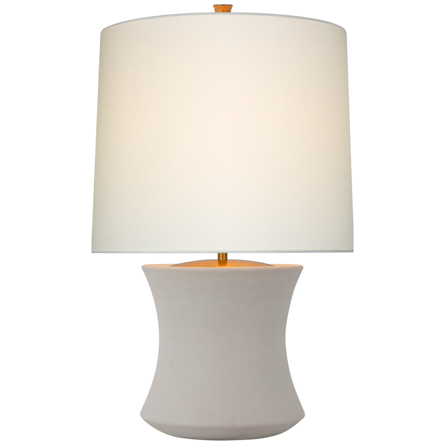Marella Accent Lamp in Porous White with Linen Shade Open Box