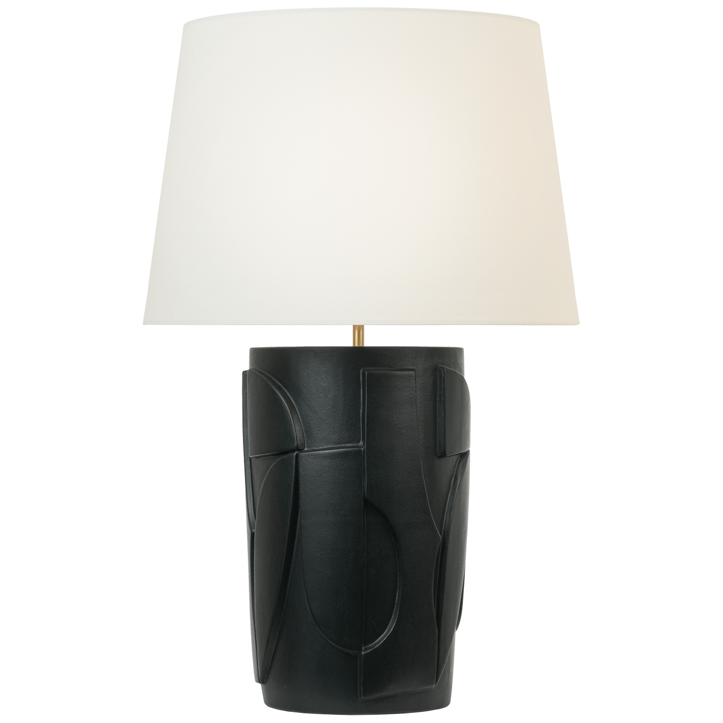 Klint 28" Table Lamp in Matte Black with Linen Shade
