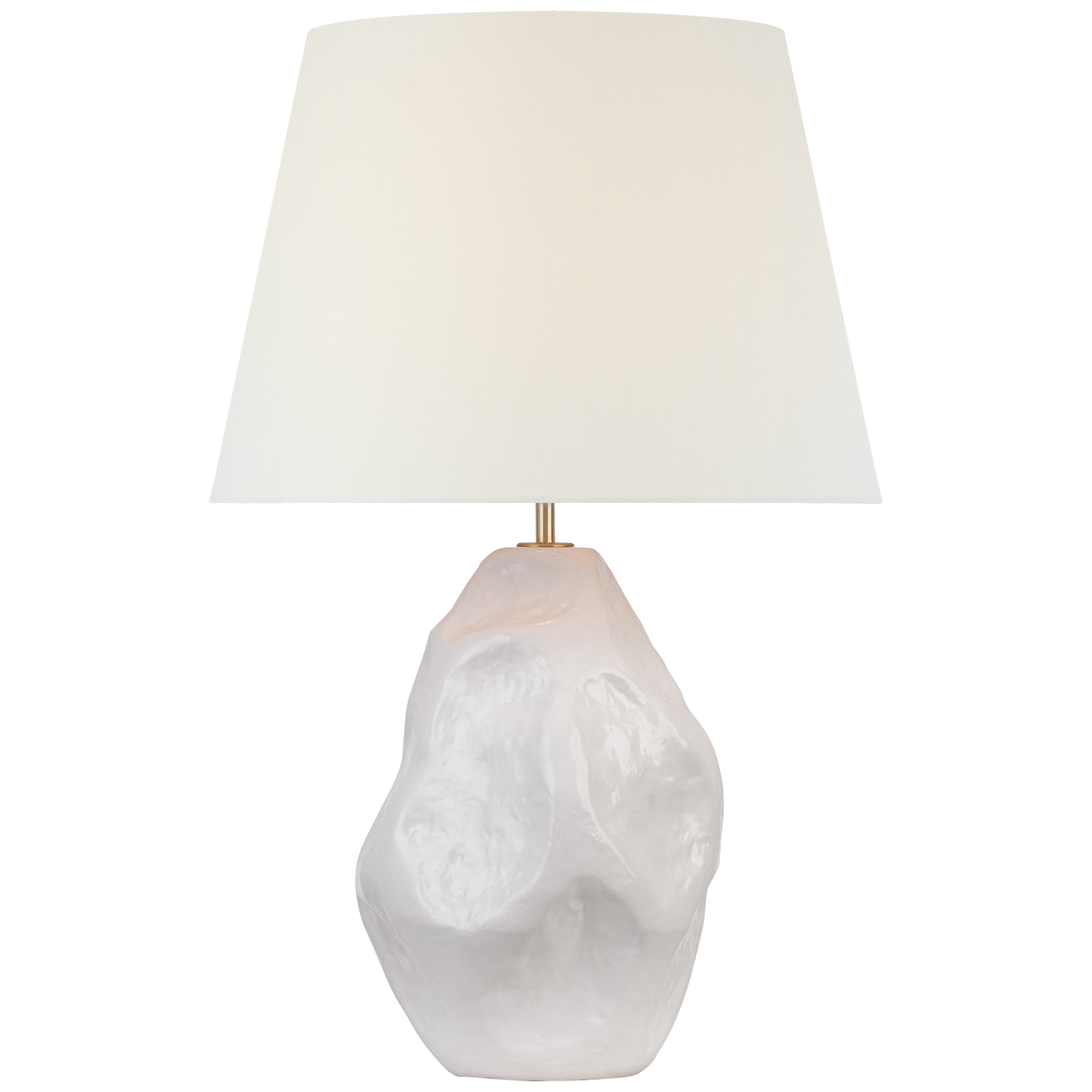 Rocco 27" Table Lamp in White with Linen Shade