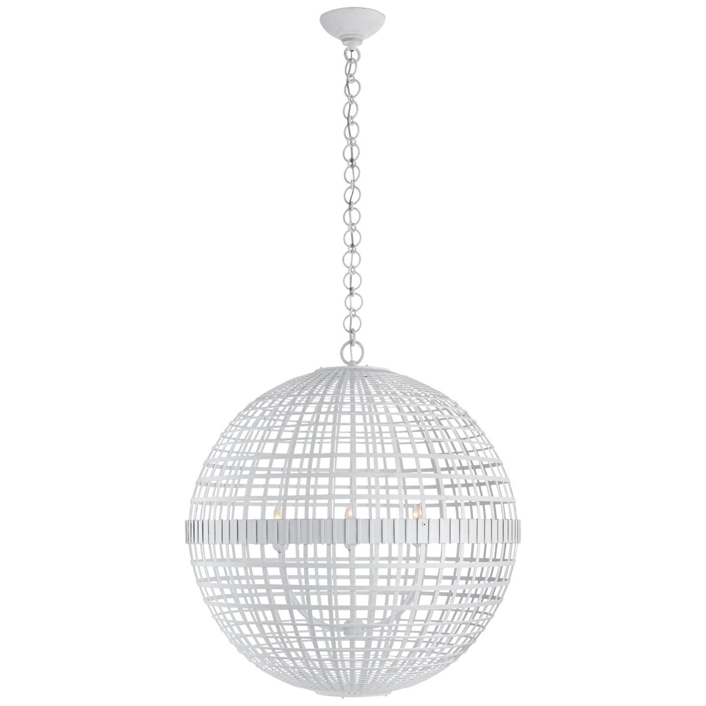 Mill Large Globe Lantern in Plaster White Open Box