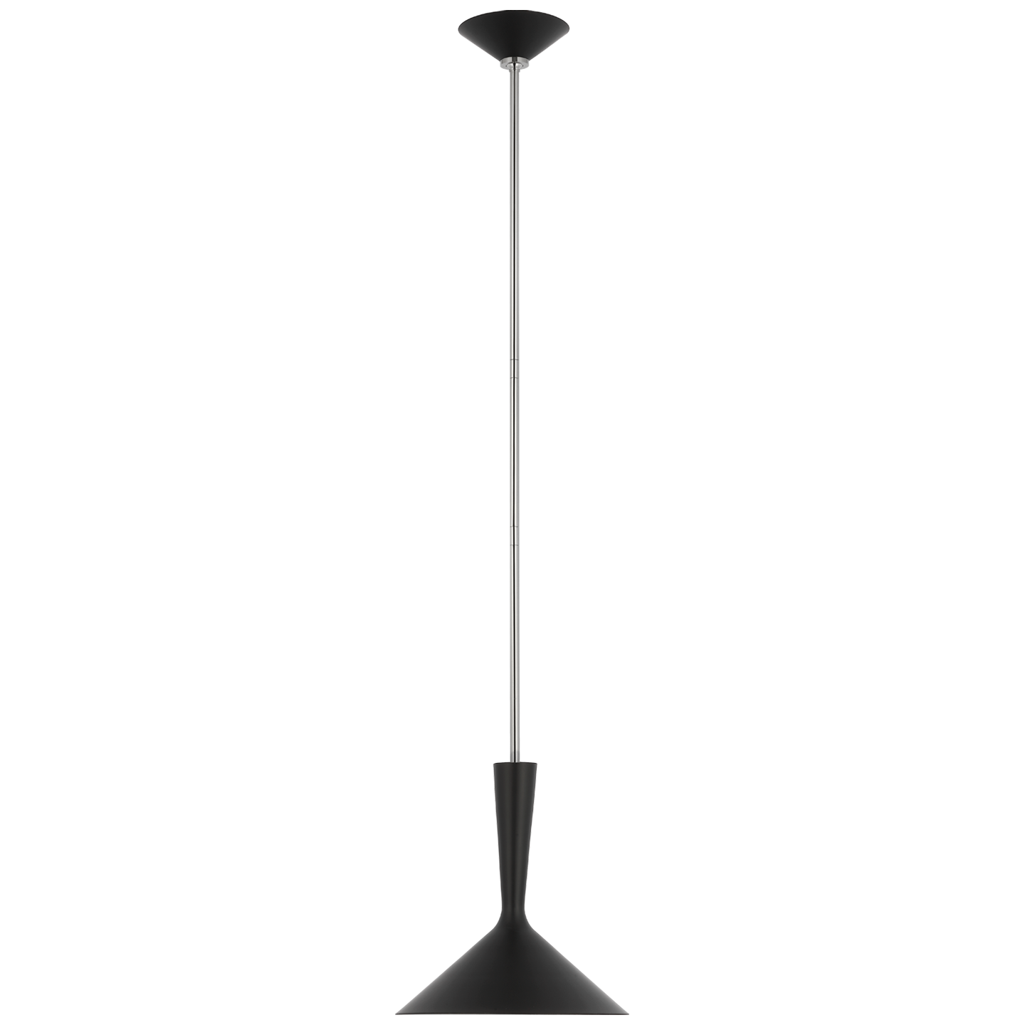 Rosetta Medium Pendant in Matte Black and Polished Nickel Open Box