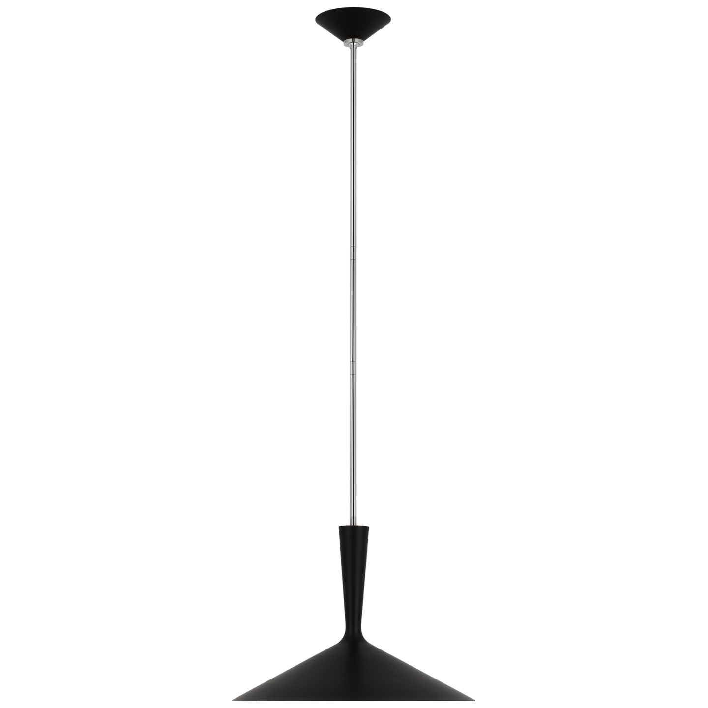 Rosetta Large Pendant in Matte Black and Polished Nickel Open Box