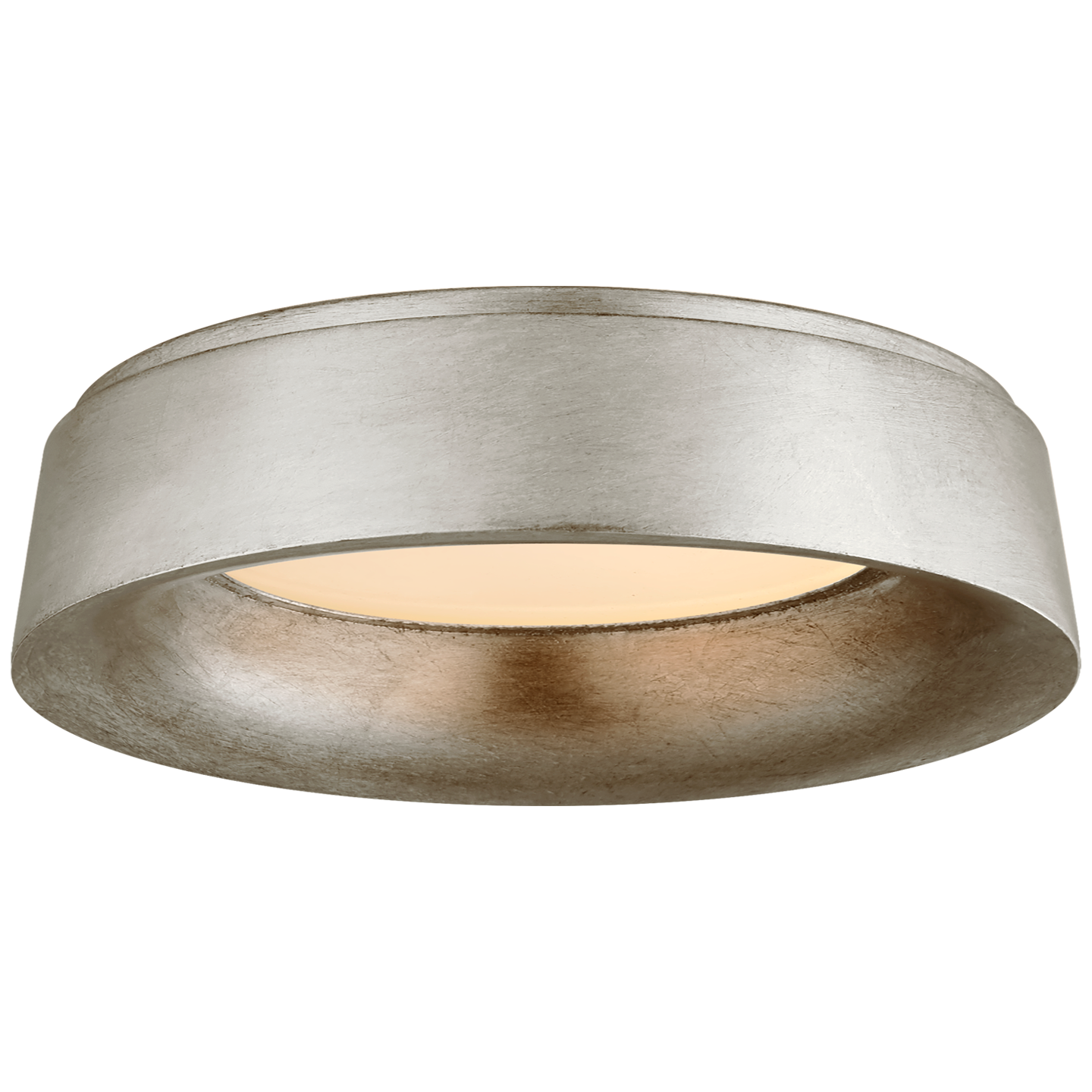 Halo Large Flush Mount in Burnished Silver Leaf Open Box