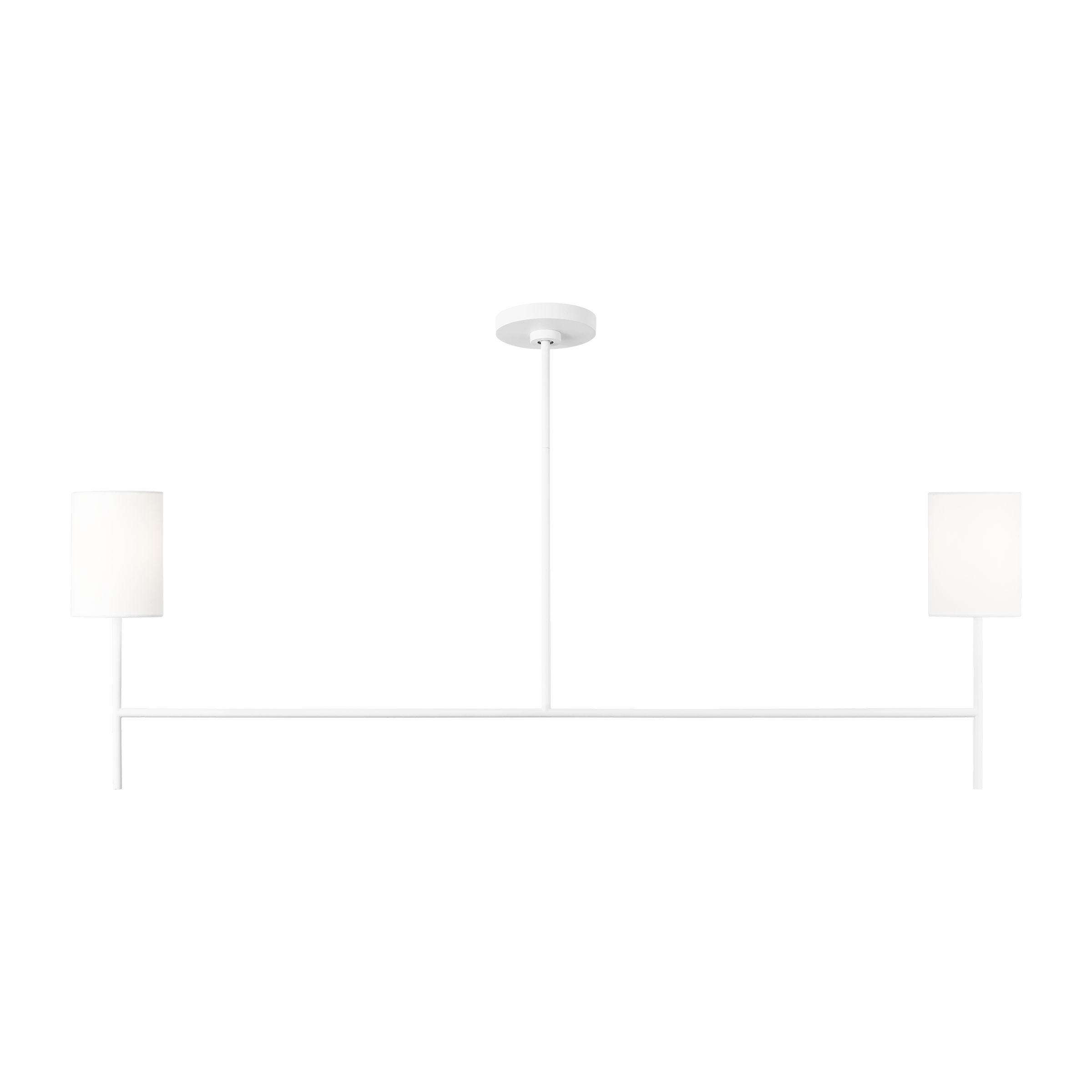Key Medium Linear Chandelier Matte White