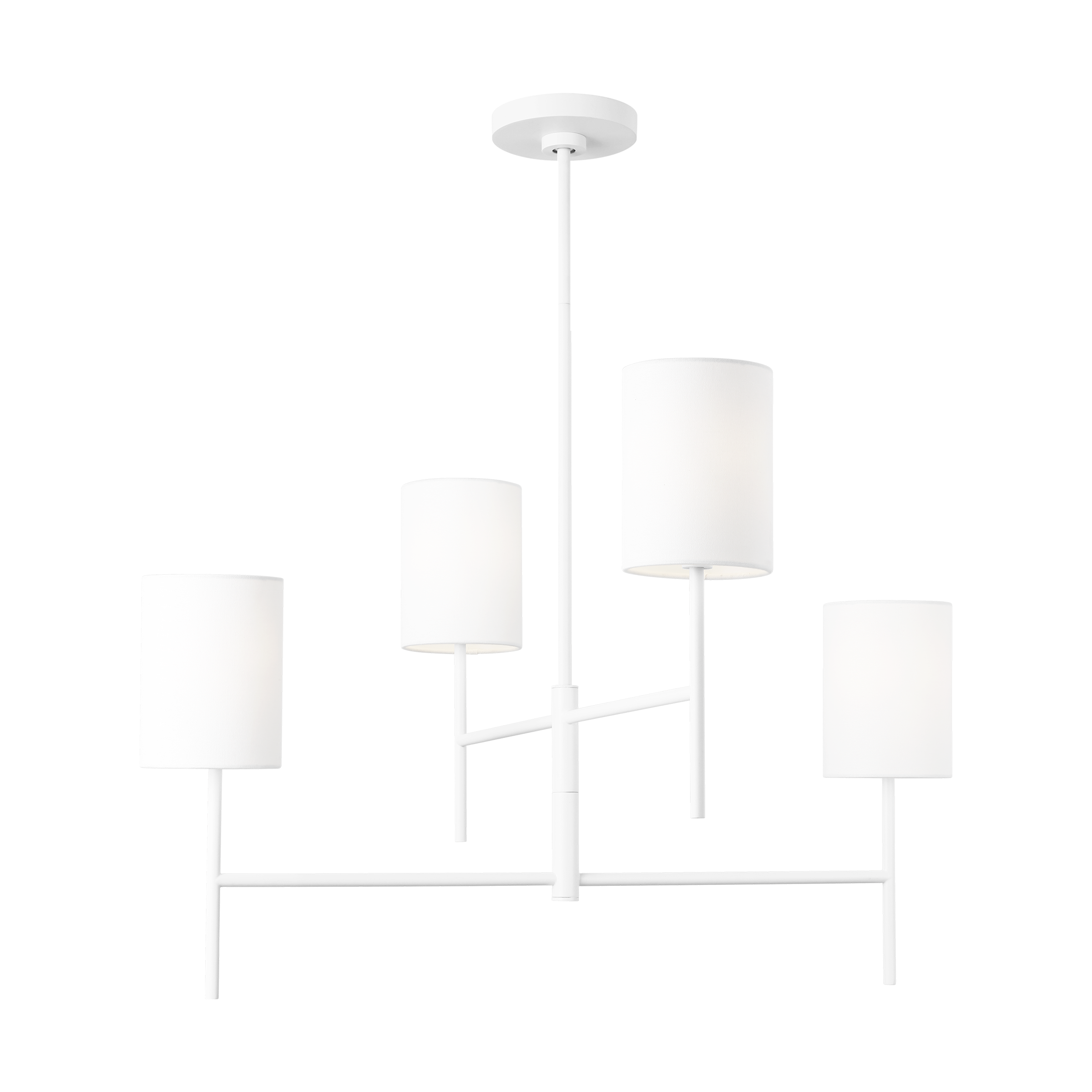 Key Medium Chandelier Matte White