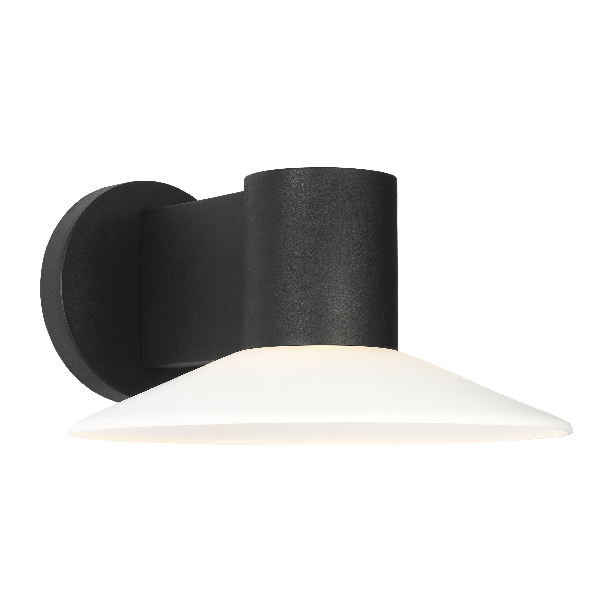 Focal Medium LED Sconce Textured Black Bulbs Inc