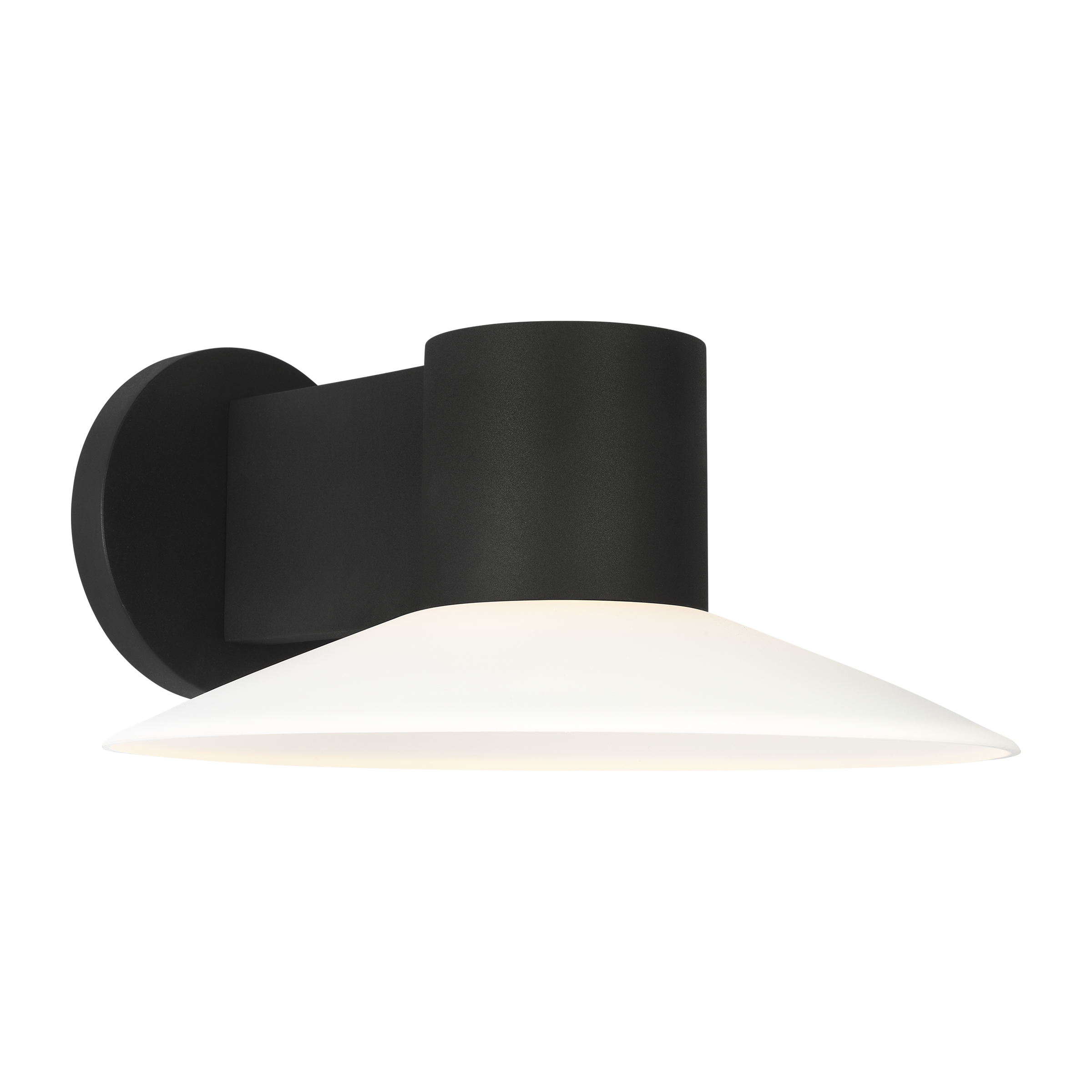 Focal Large LED Sconce Textured Black Bulbs Inc