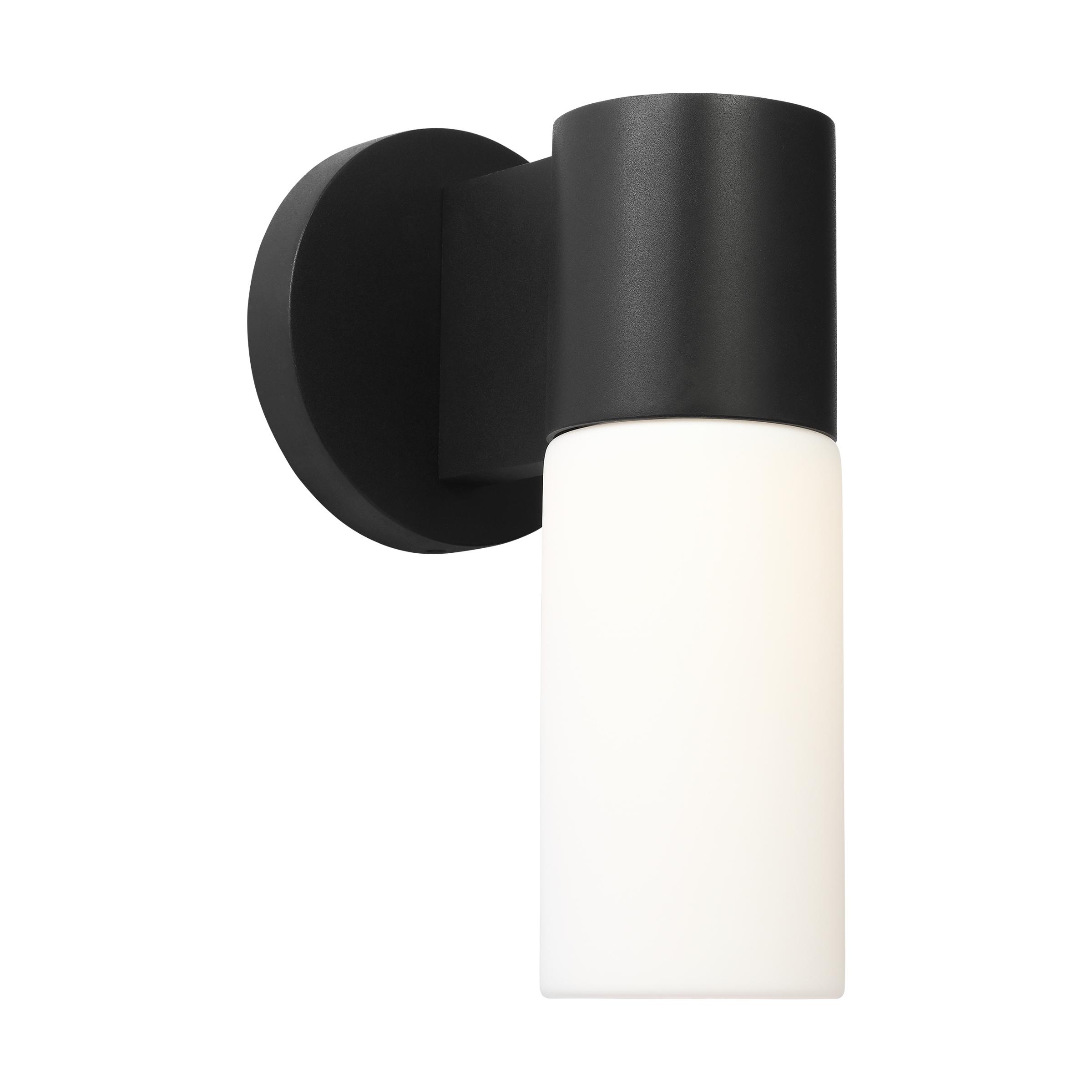 Focal Short LED Sconce Textured Black Bulbs Inc