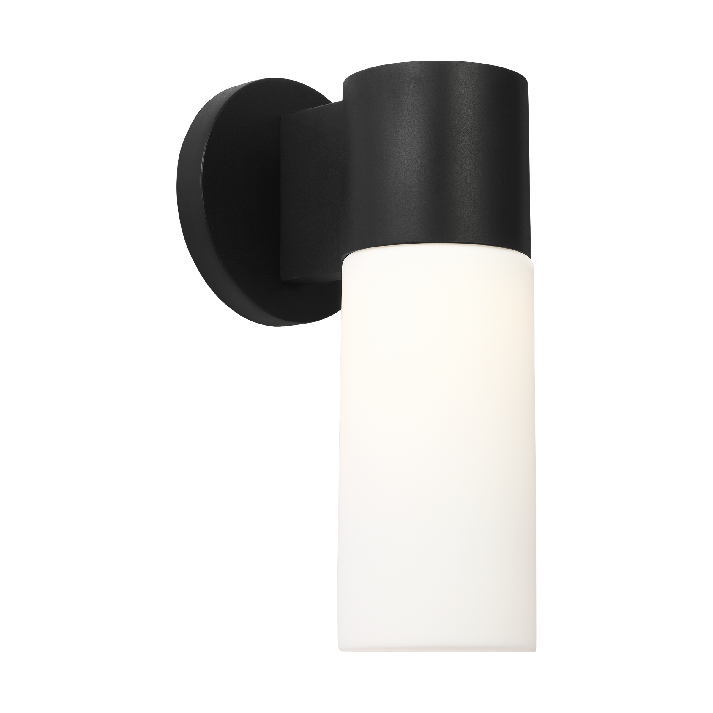 Focal Tall LED Sconce Textured Black Bulbs Inc