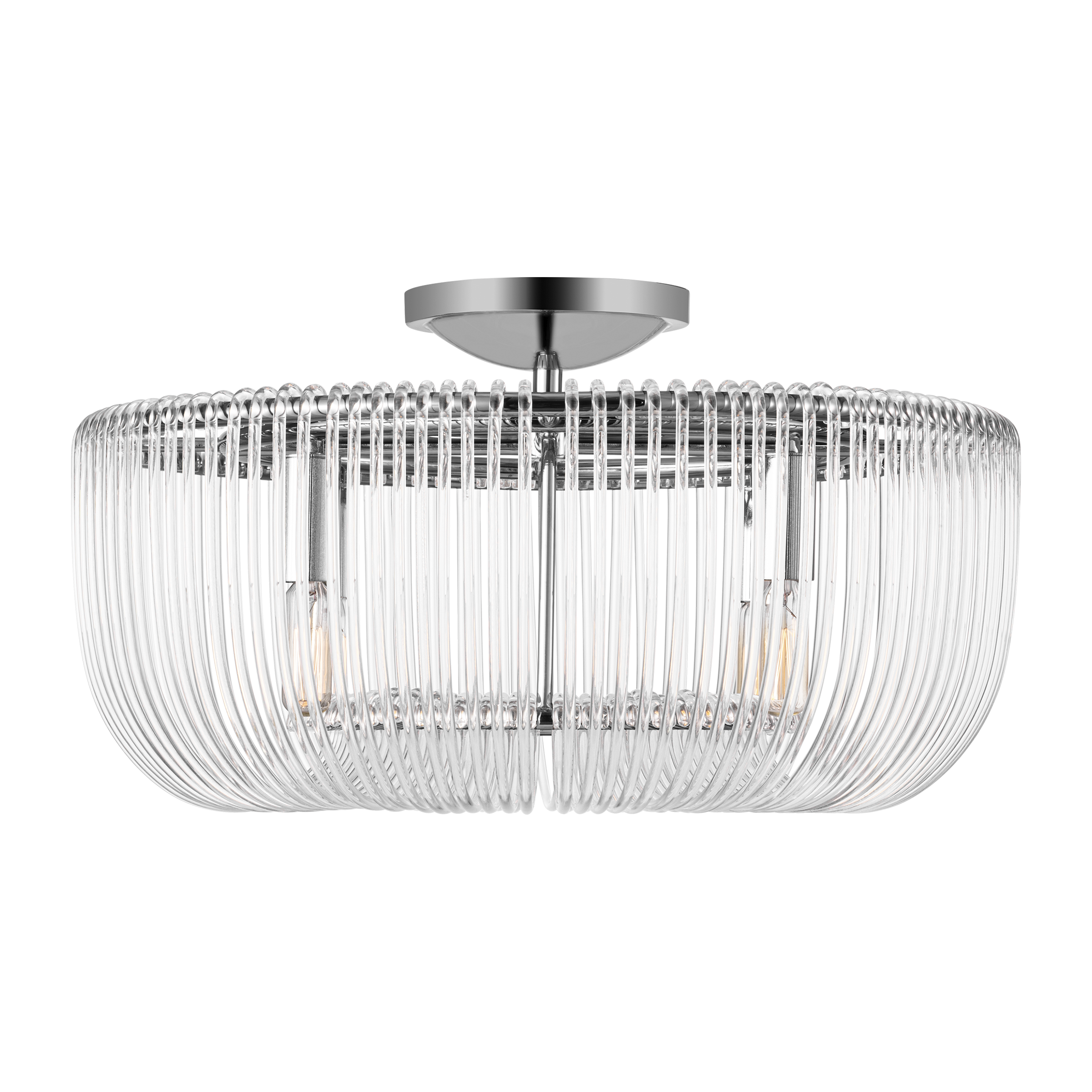 Pierce Medium Flush Mount Polished Nickel