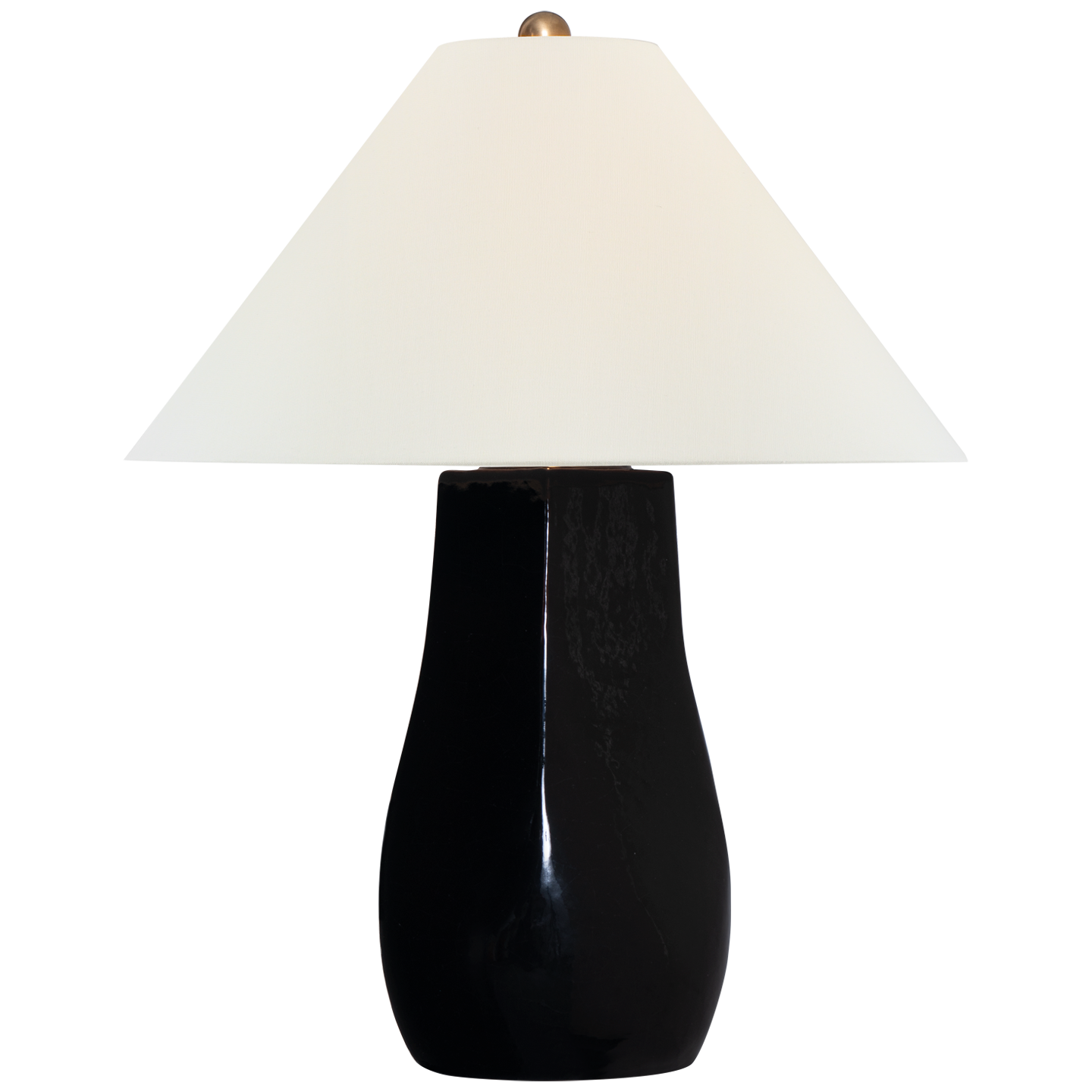 Cabazon 25" Table Lamp in Raven Black with Linen Shade