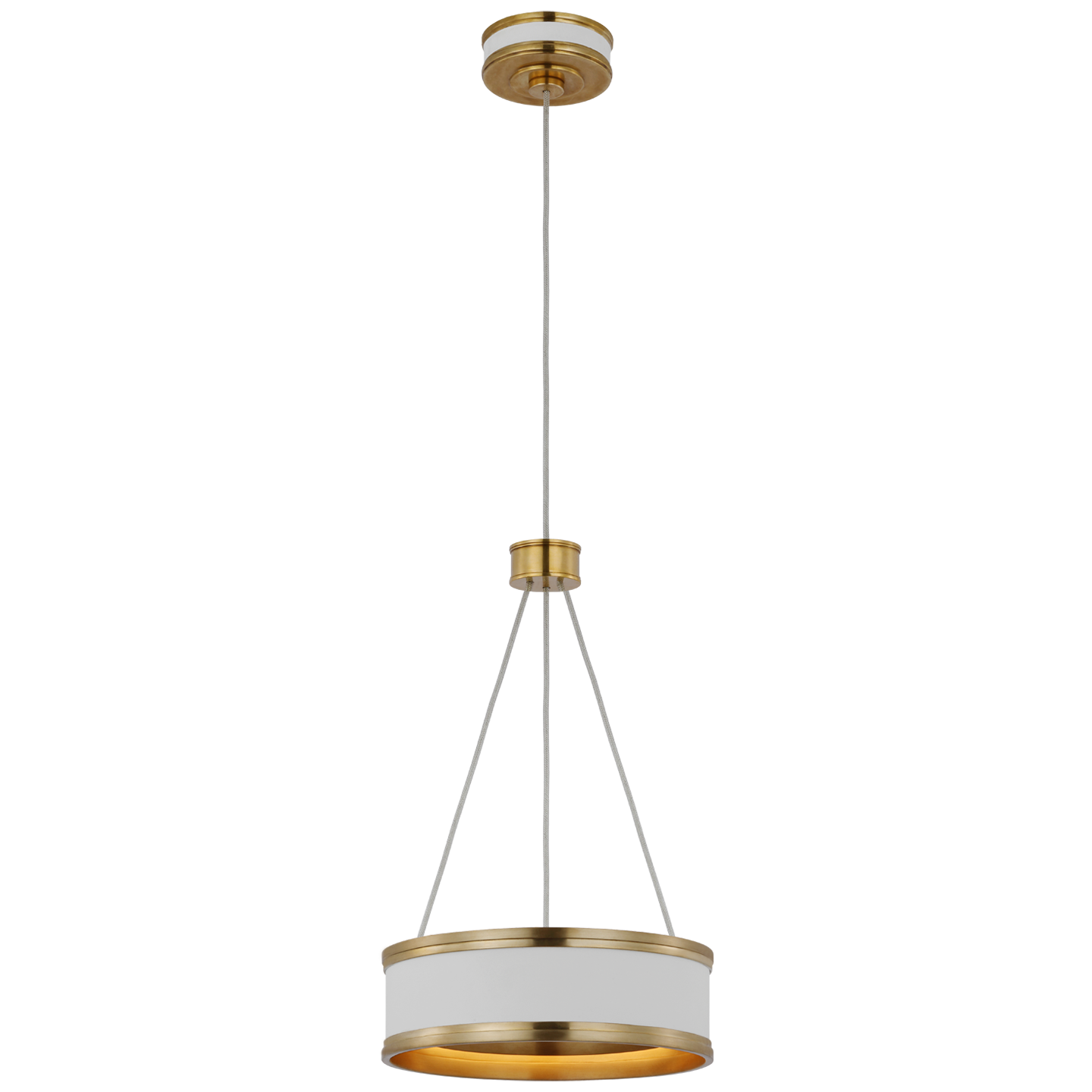 Connery 10" Ring Pendant in Matte White Open Box