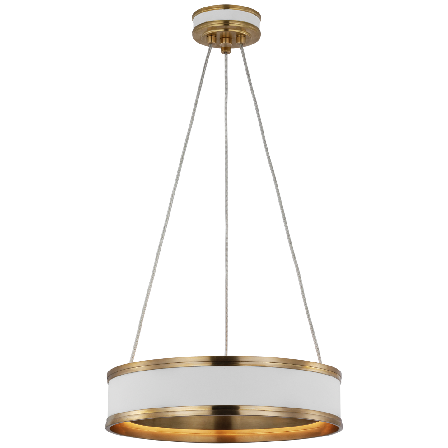 Connery 14" Ring Pendant in Matte White Open Box