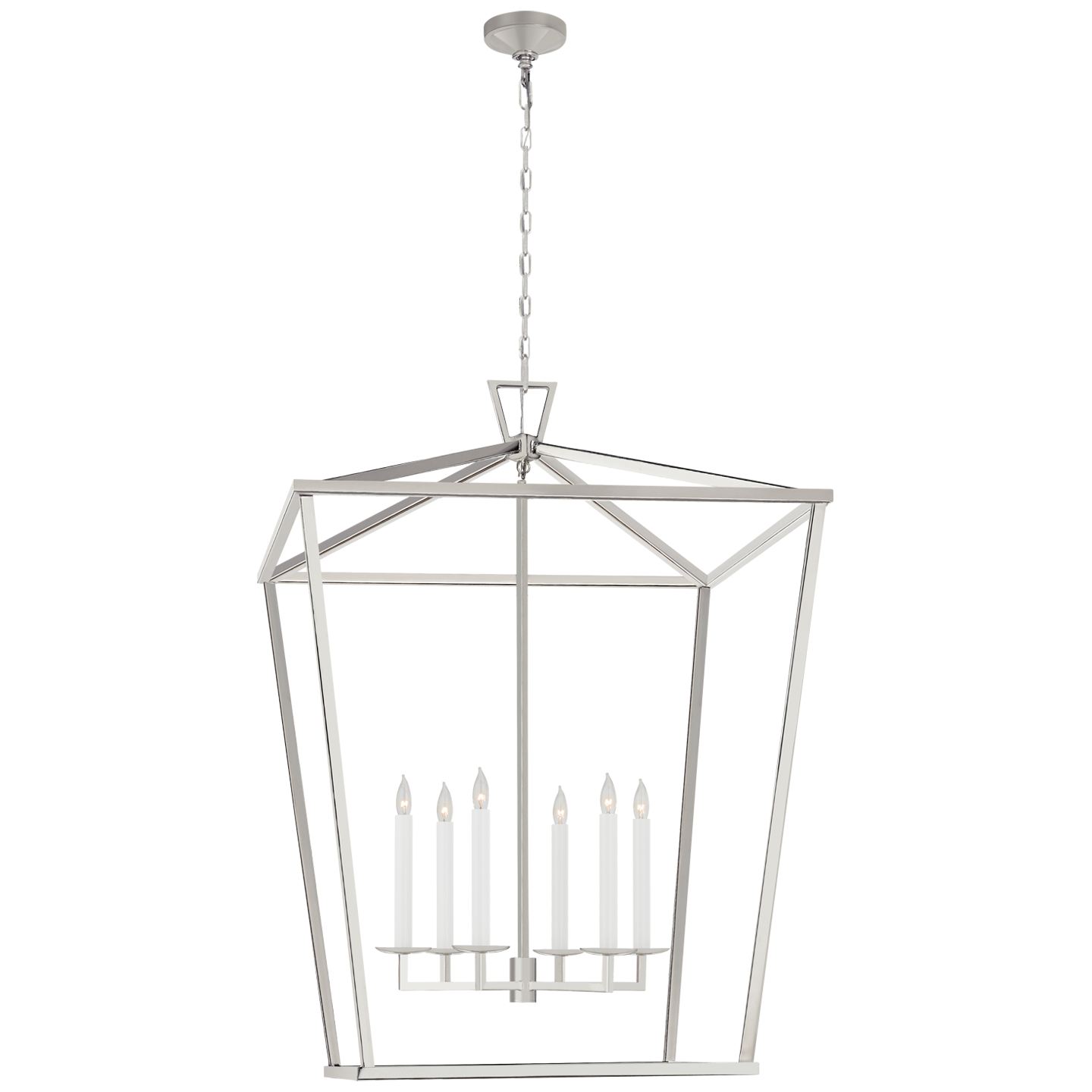 Darlana XXL Lantern in Polished Nickel Open Box