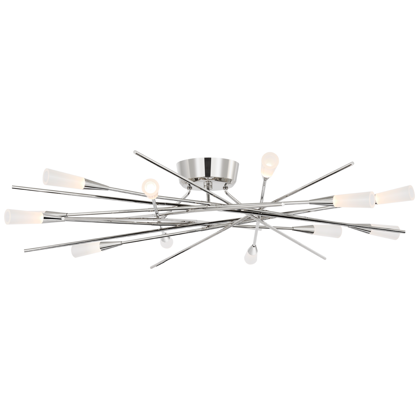 Stellar 40" Radial Semi-Flush Mount in Polished Nickel