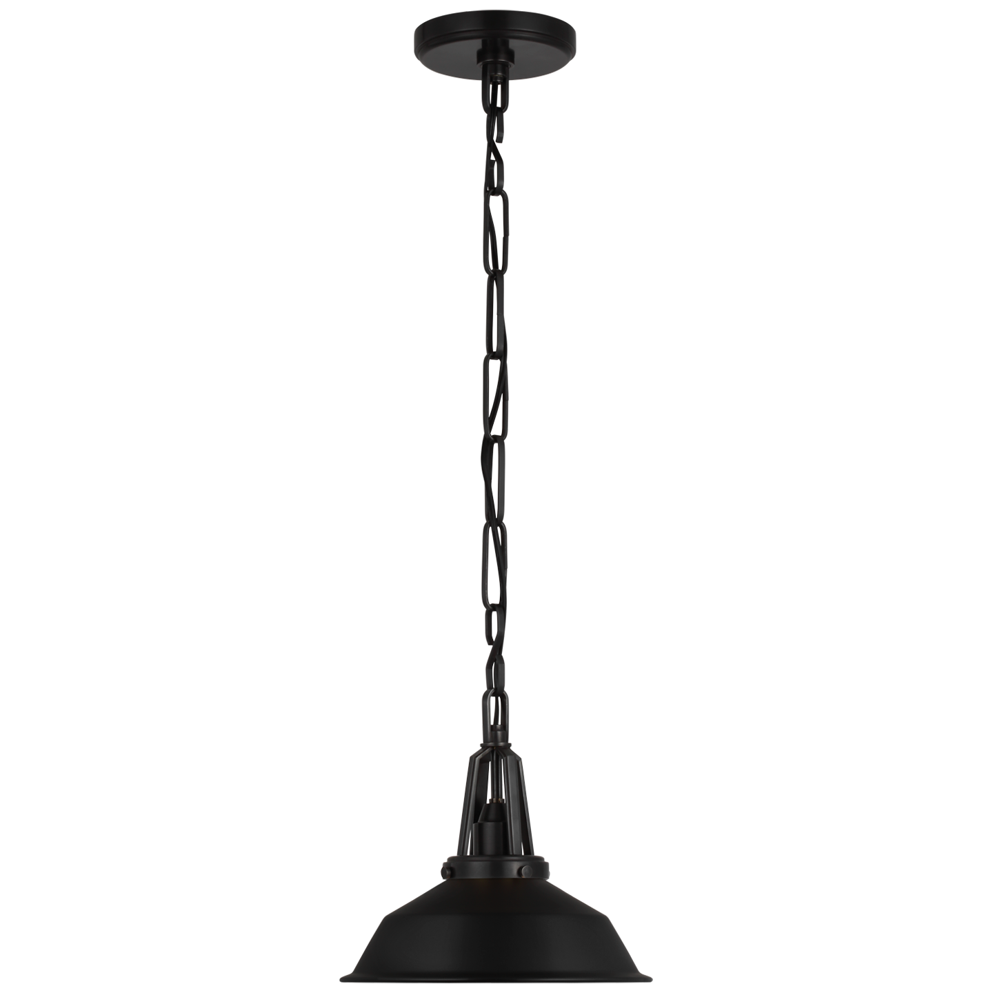 Layton 10" Pendant in Bronze with Matte Black Shade Open Box