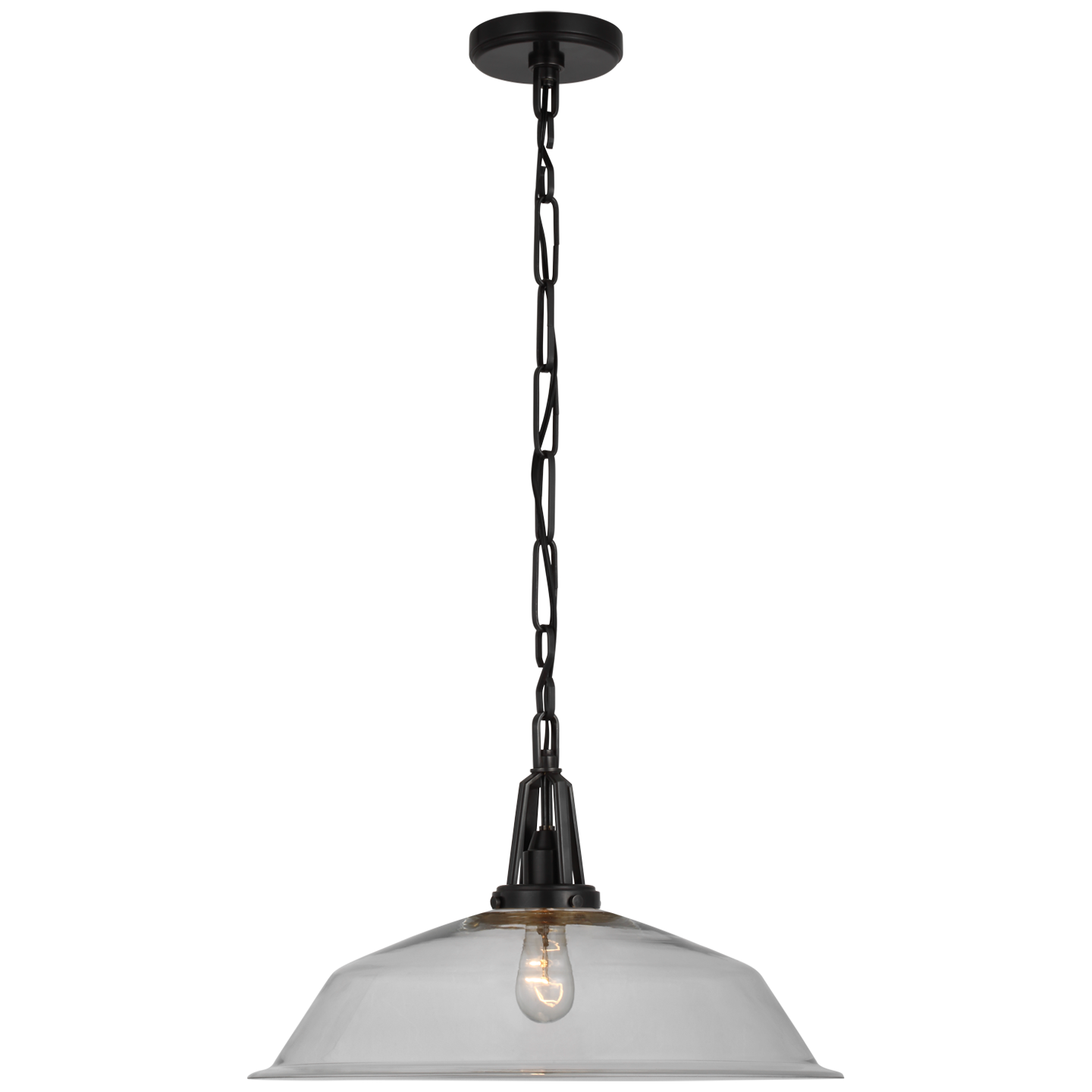 Layton 20" Pendant in Bronze with Clear Glass  Open Box