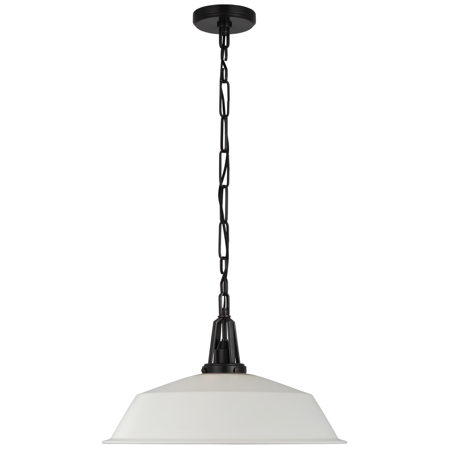 Layton 20" Pendant in Bronze with Matte White Shade Open Box