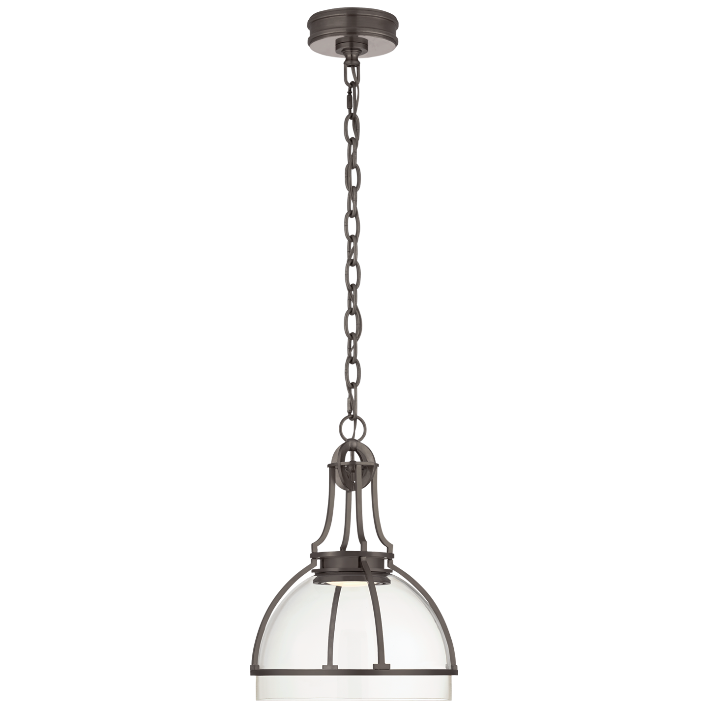 Gracie Medium Dome Pendant in Bronze with Clear Glass  Open Box