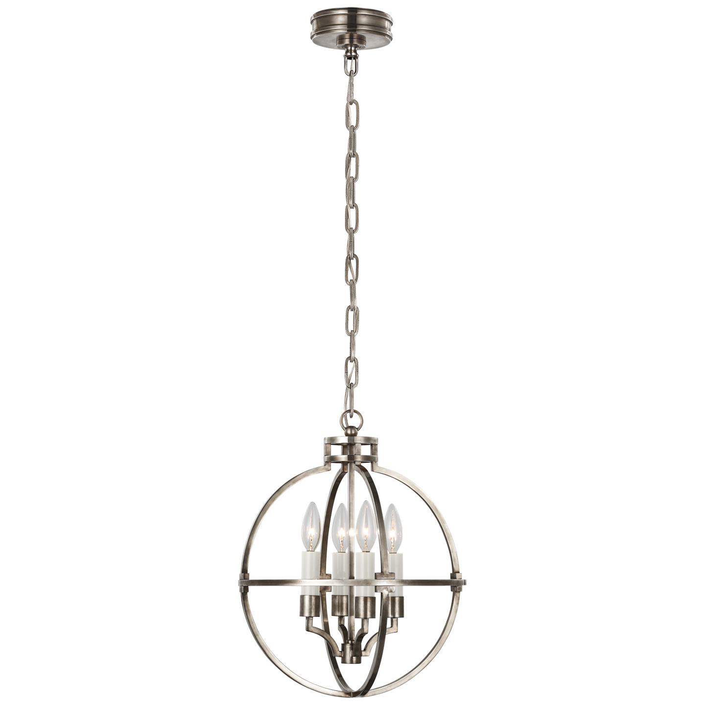 Lexie 14" Globe Lantern in Antique Nickel Open Box