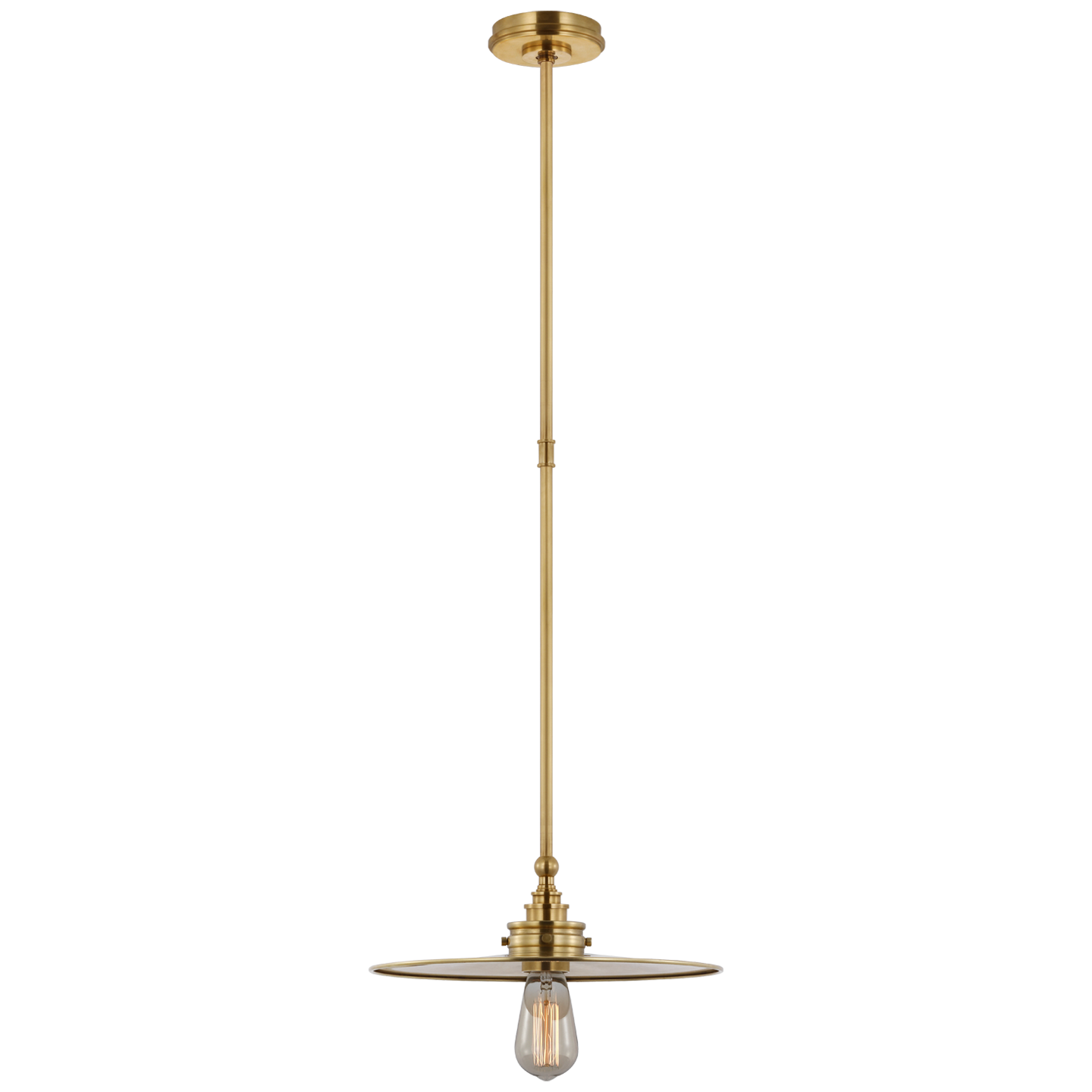 Parkington 14" Pendant in Antique-Burnished Brass Open Box