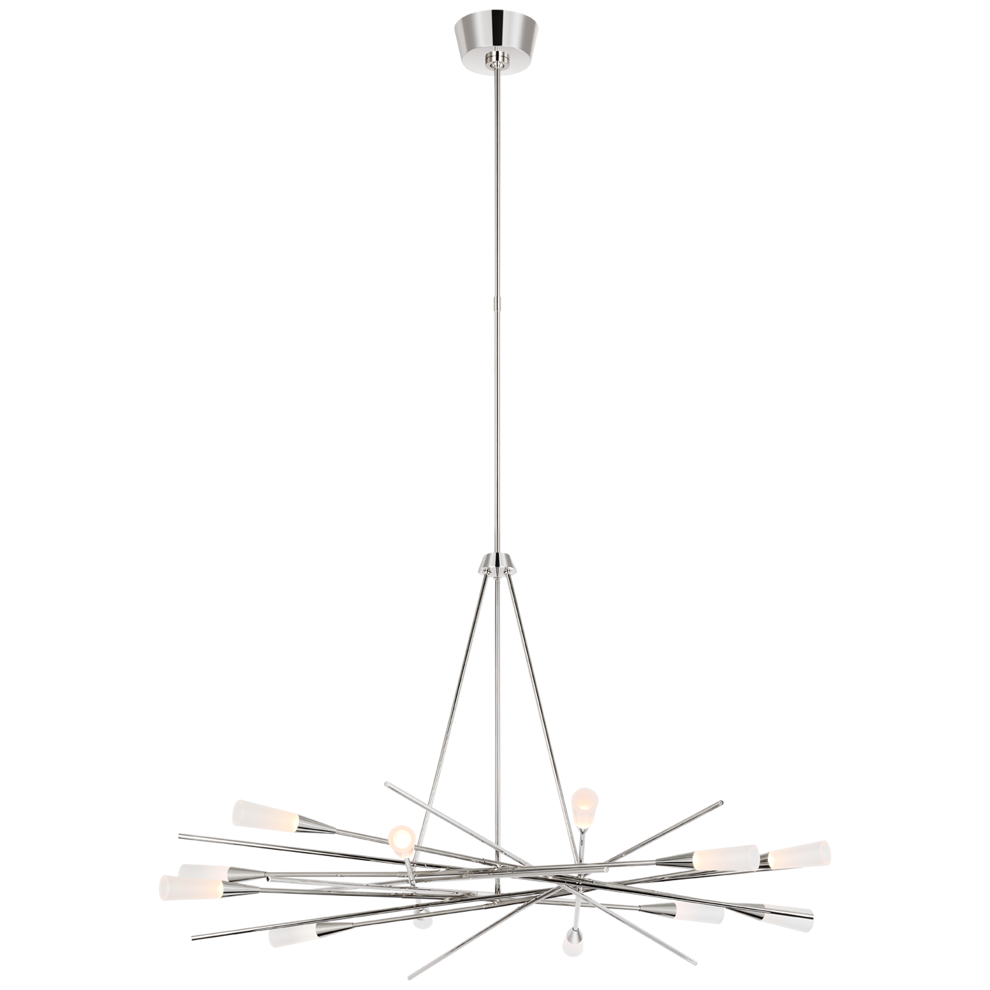 Stellar 40" Radial Chandelier in Polished Nickel