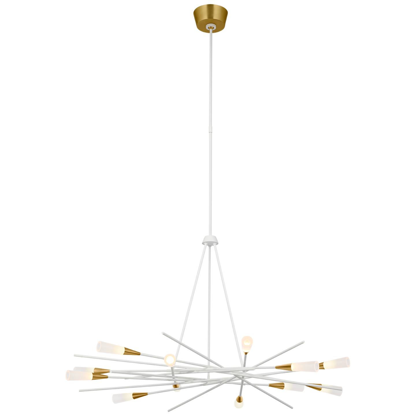 Stellar 40" Radial Chandelier in Matte White