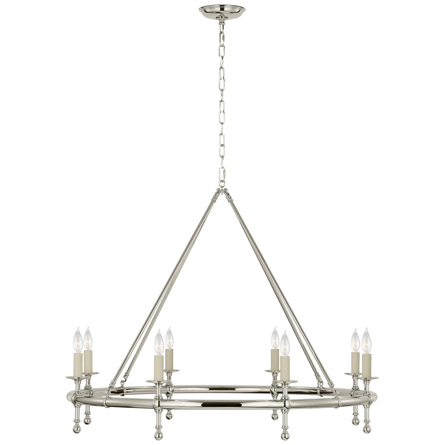 Classic 42" Ring Chandelier in Polished Nickel Open Box