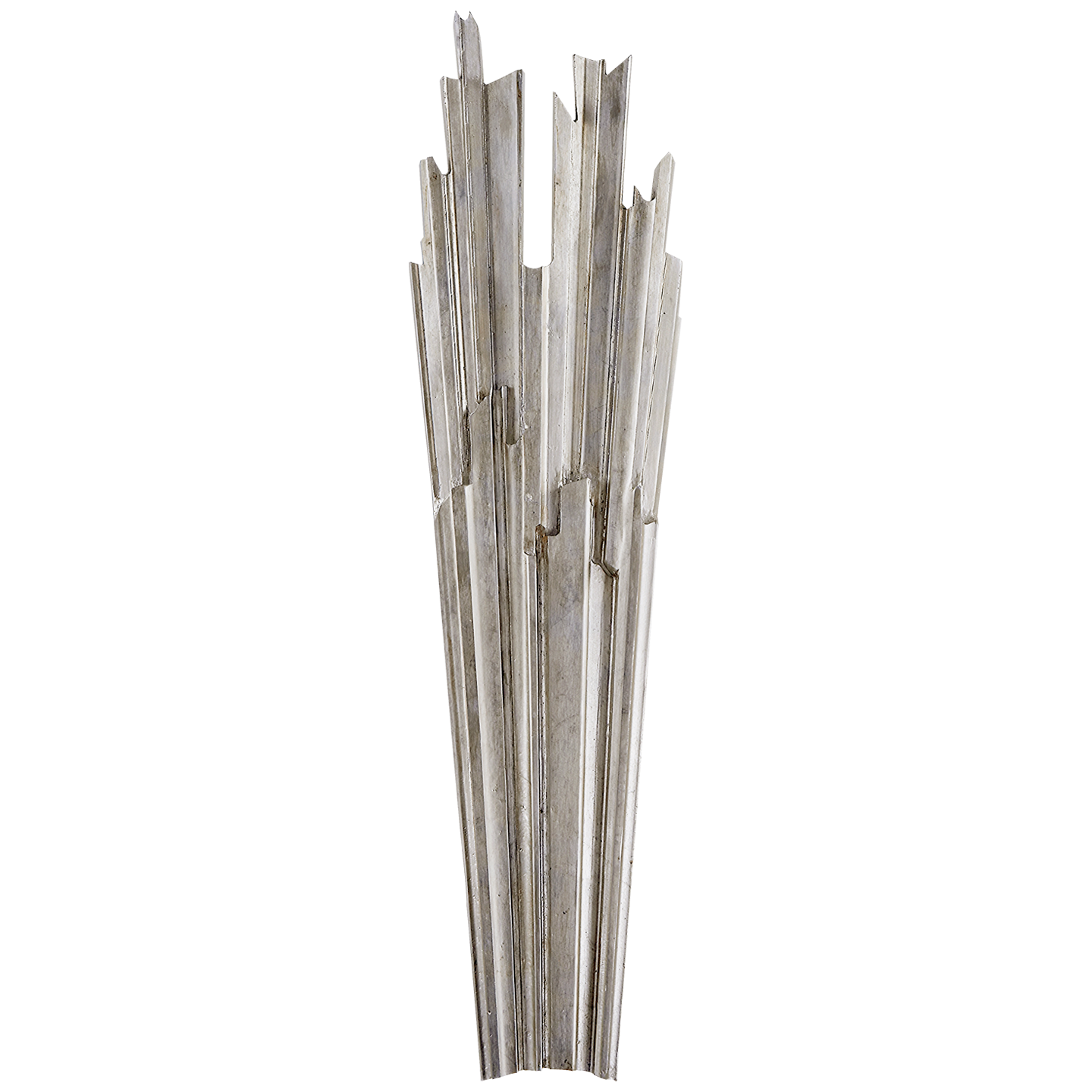 Claymore Tall Sconce in Burnished Silver Leaf Open Box