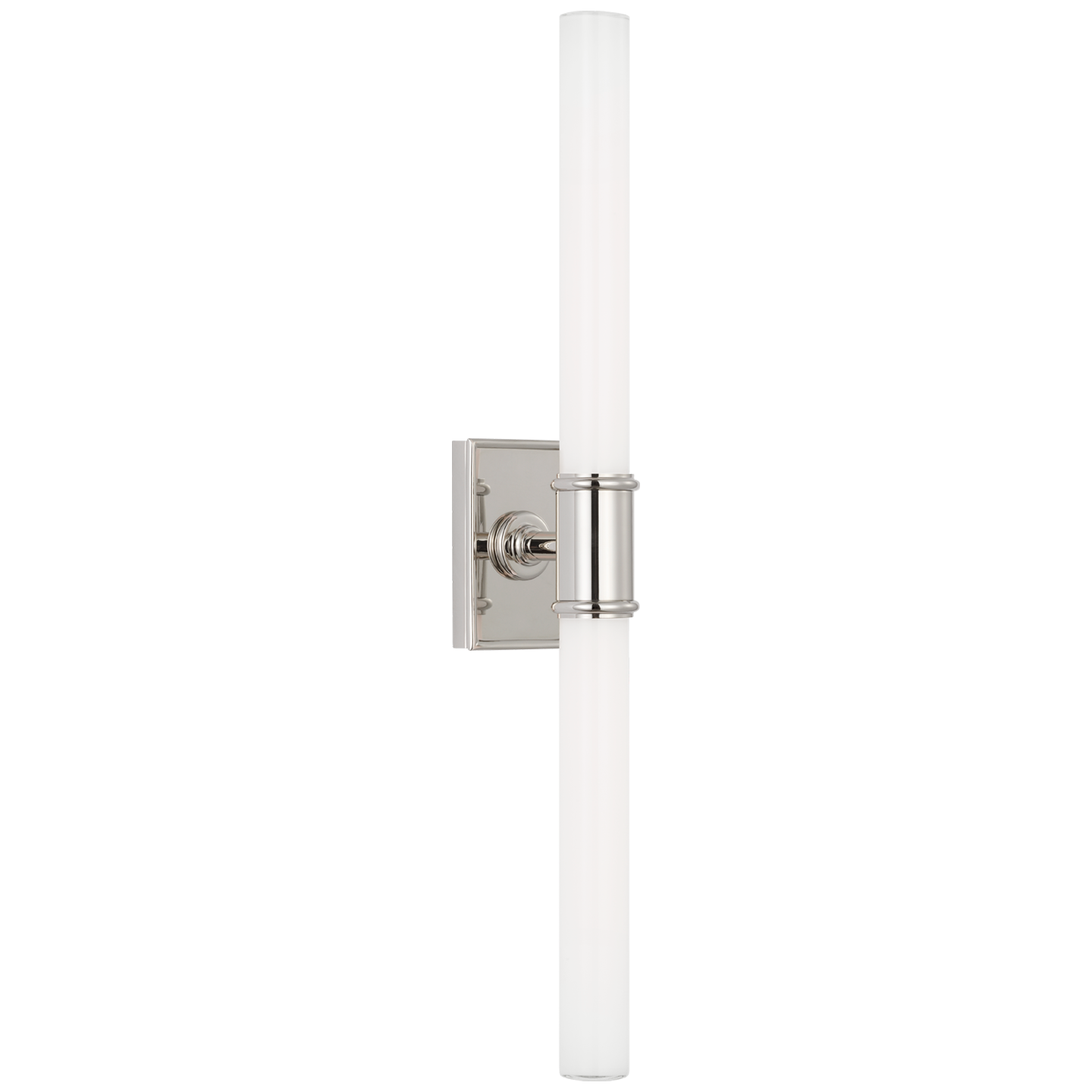 Owen 22" Double Bath Light in Polished Nickel with White Glass