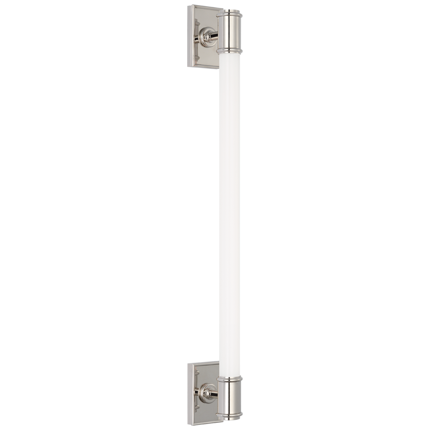 Owen 30" Linear Bath Light in Polished Nickel with White Glass