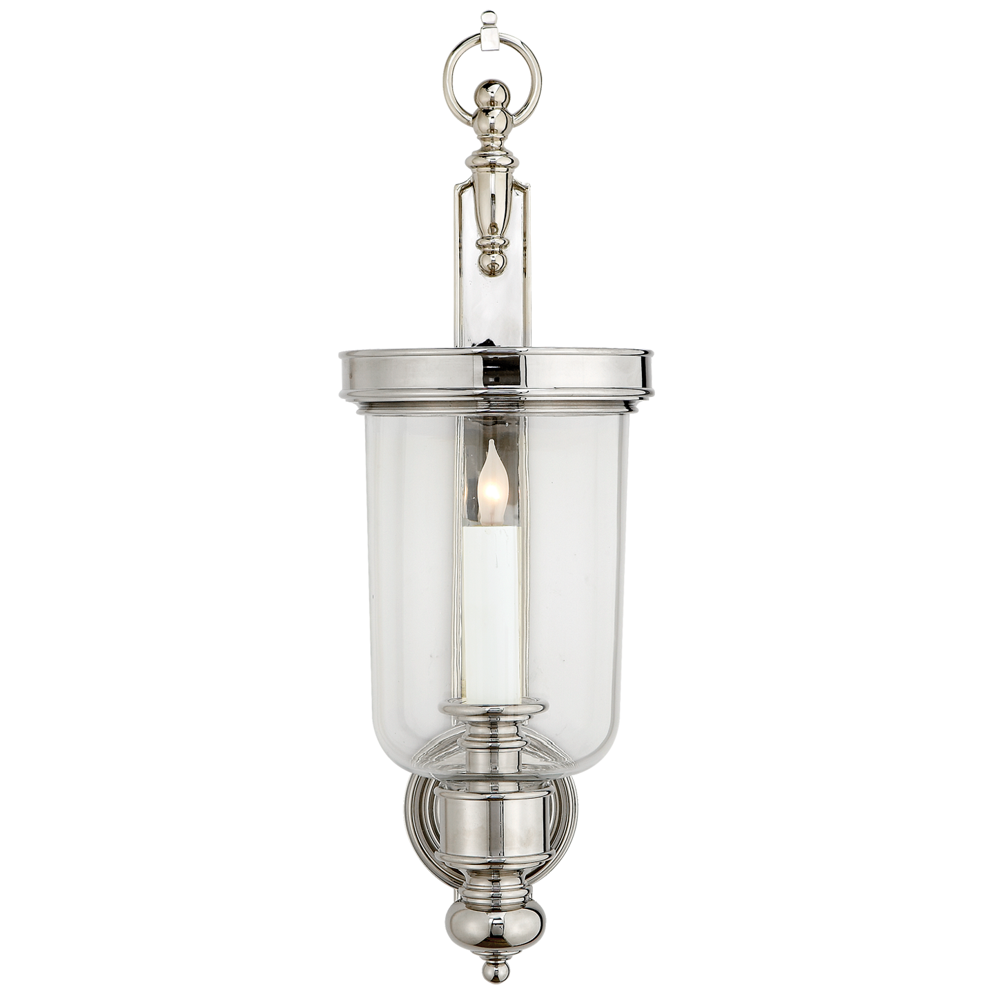 Georgian Small Hurricane Wall Sconce in Polished Nickel Open Box