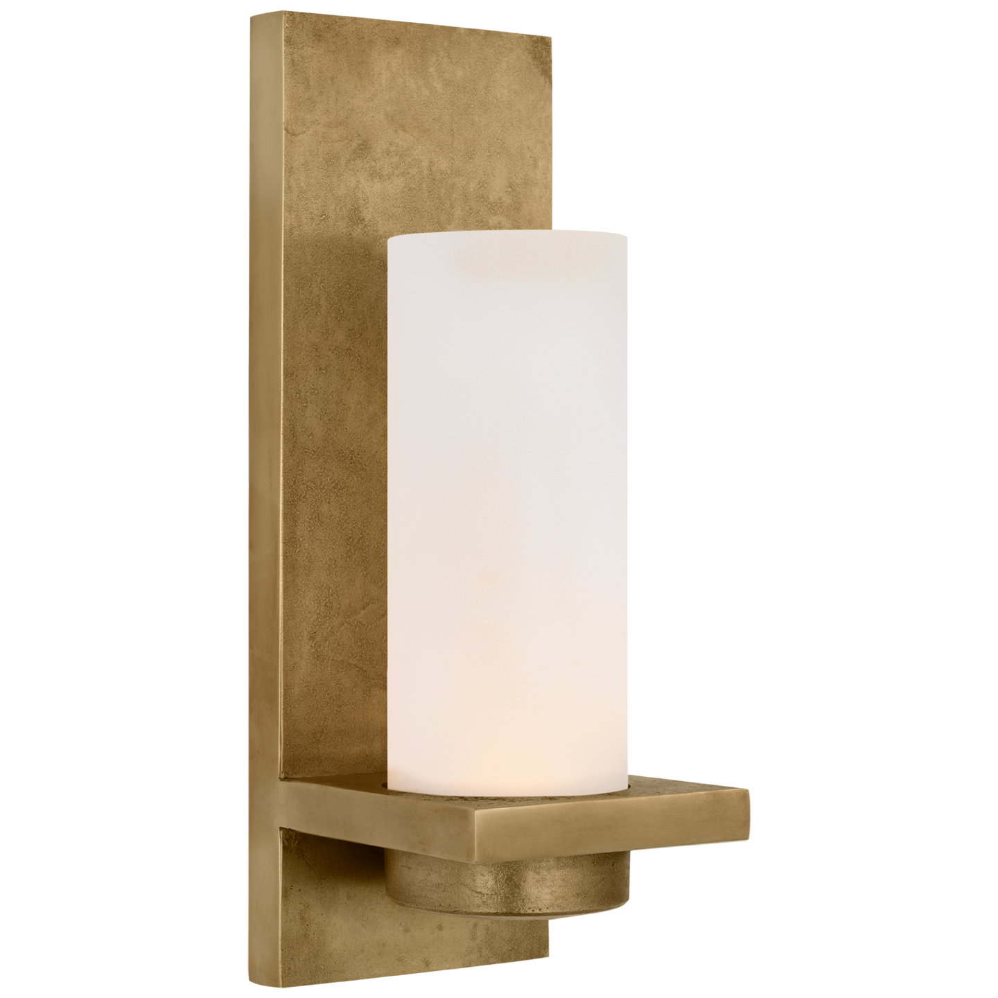 Cornado 12" Indoor/Outdoor Hurricane Sconce in Museum Brass with Etched Crystal Open Box